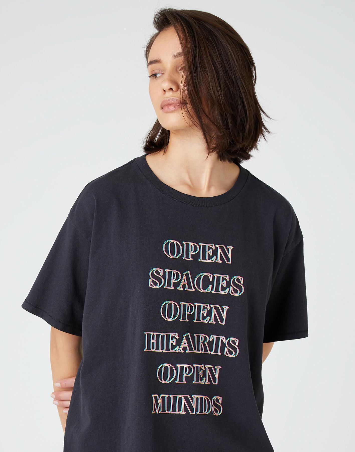 T-shirt de tamanho exagerado para mulheres Wrangler Worn
