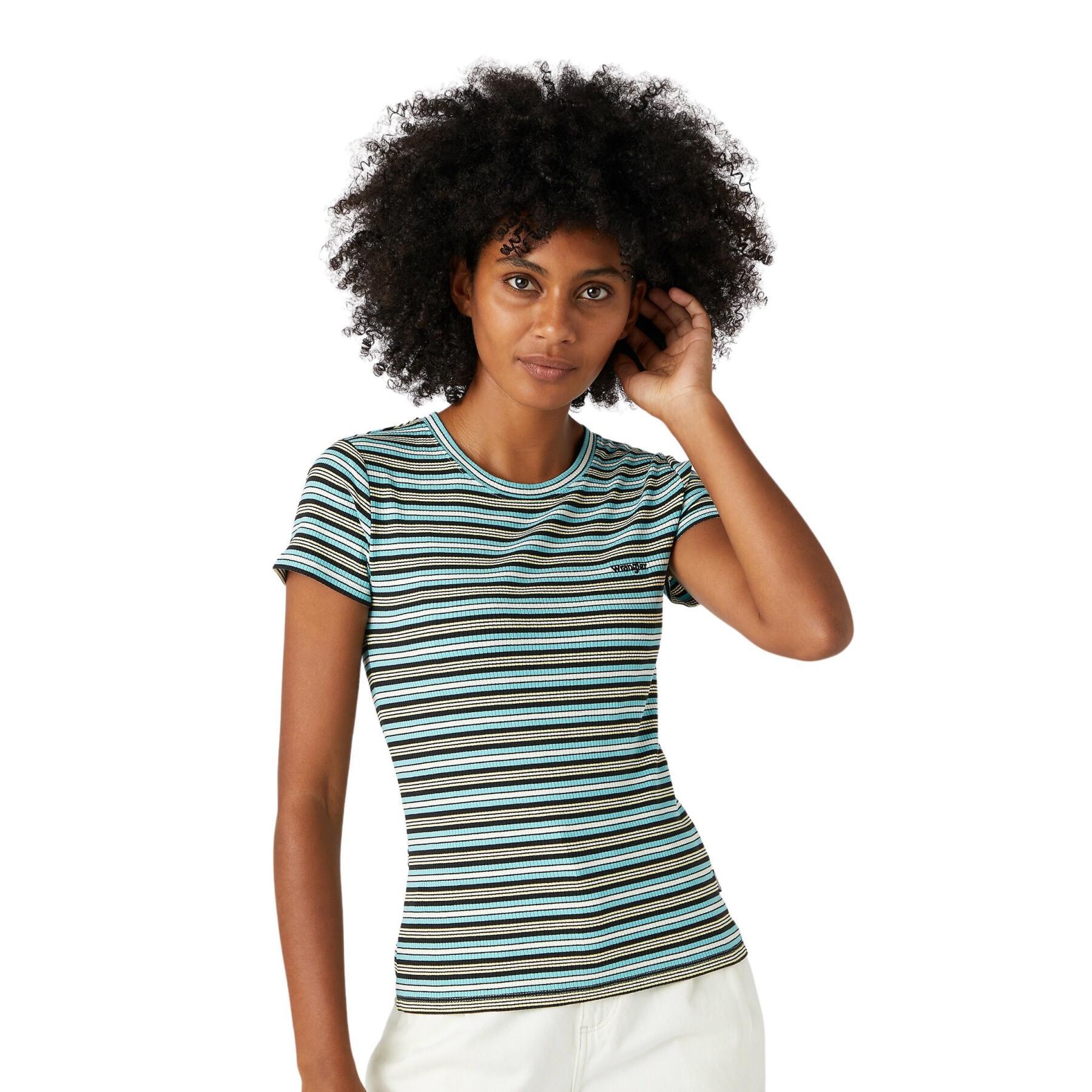 Camiseta feminina Wrangler slim stripe