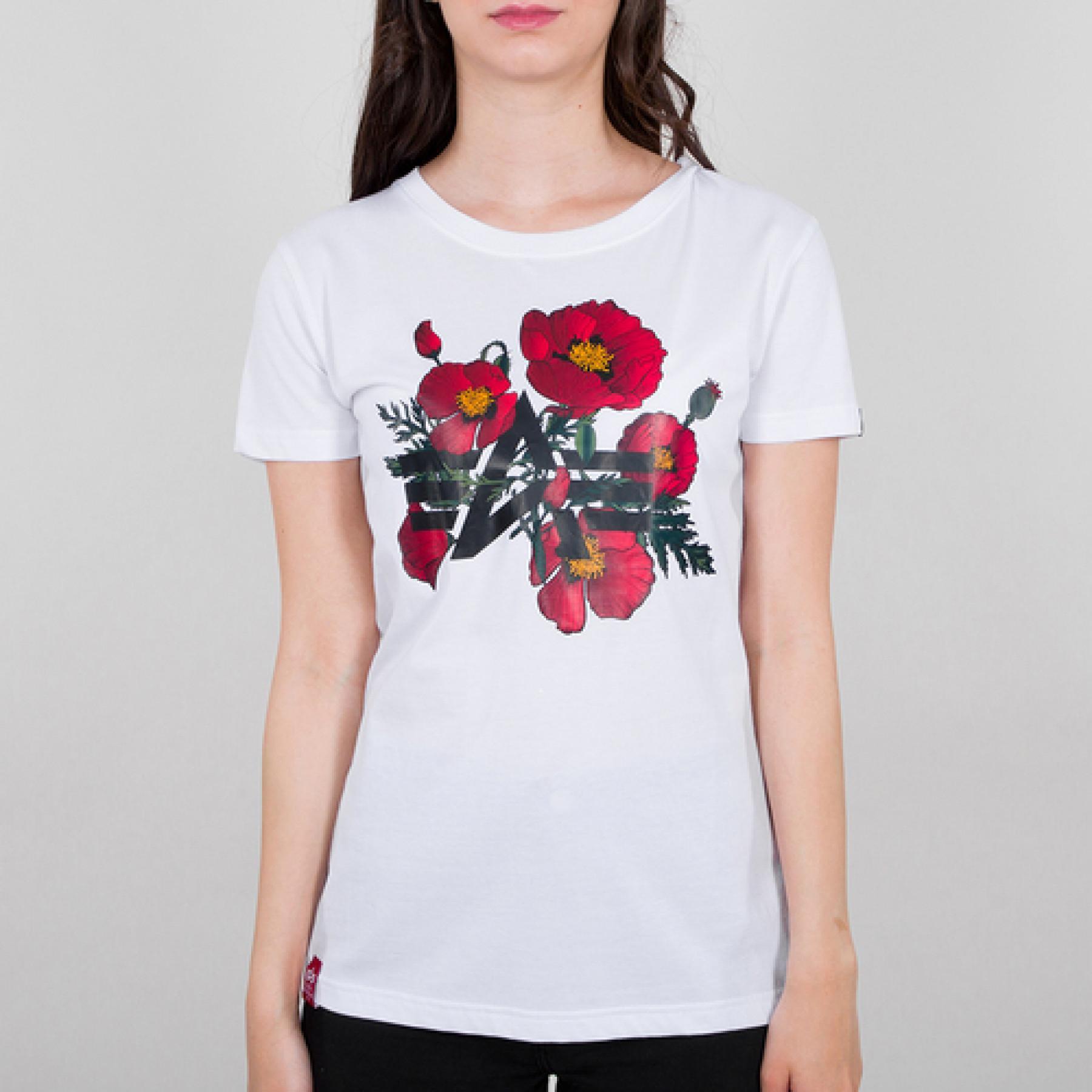 T-shirt mulher Alpha Industries Flower Logo