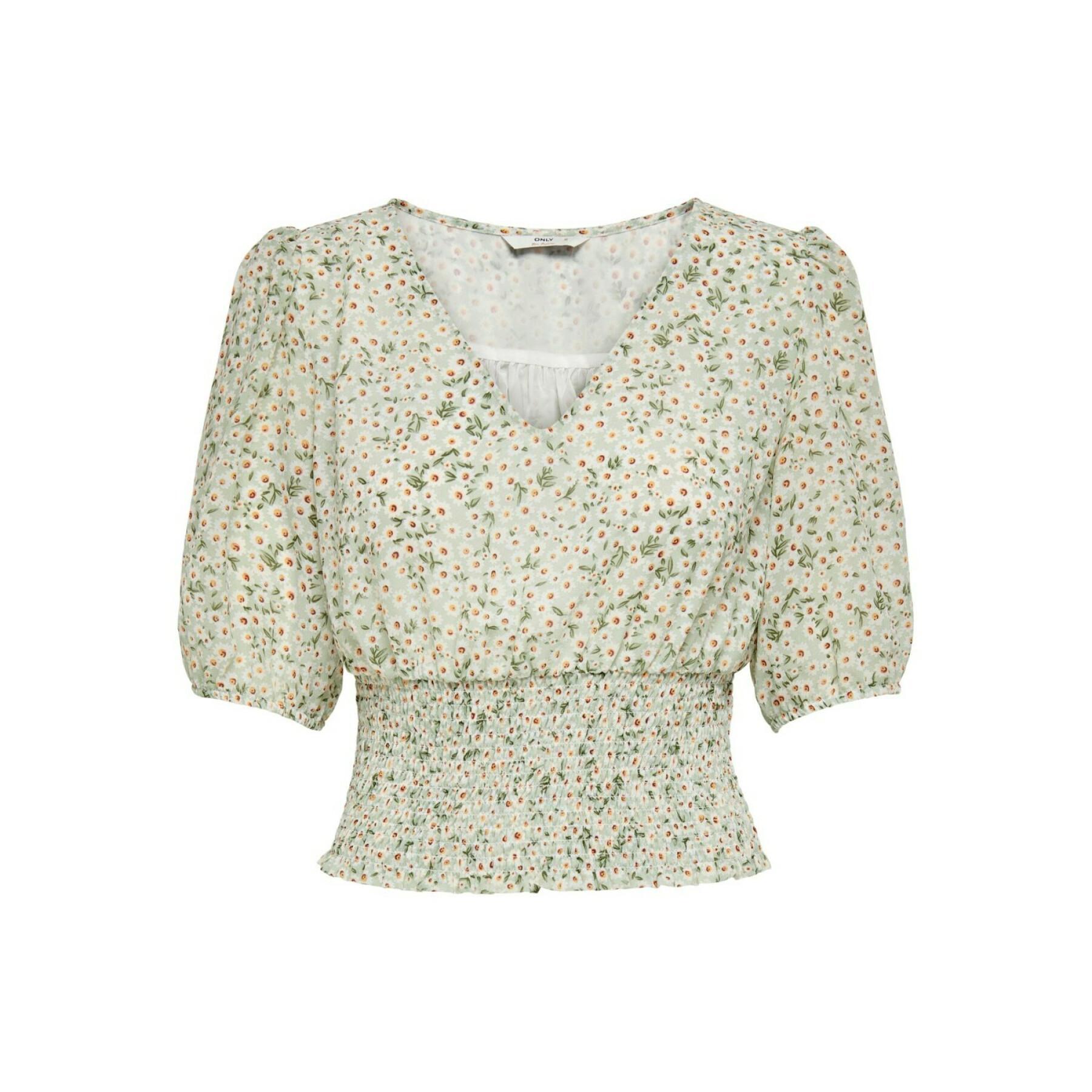 T-shirt mulher Only onlmille mini maria-flower smock