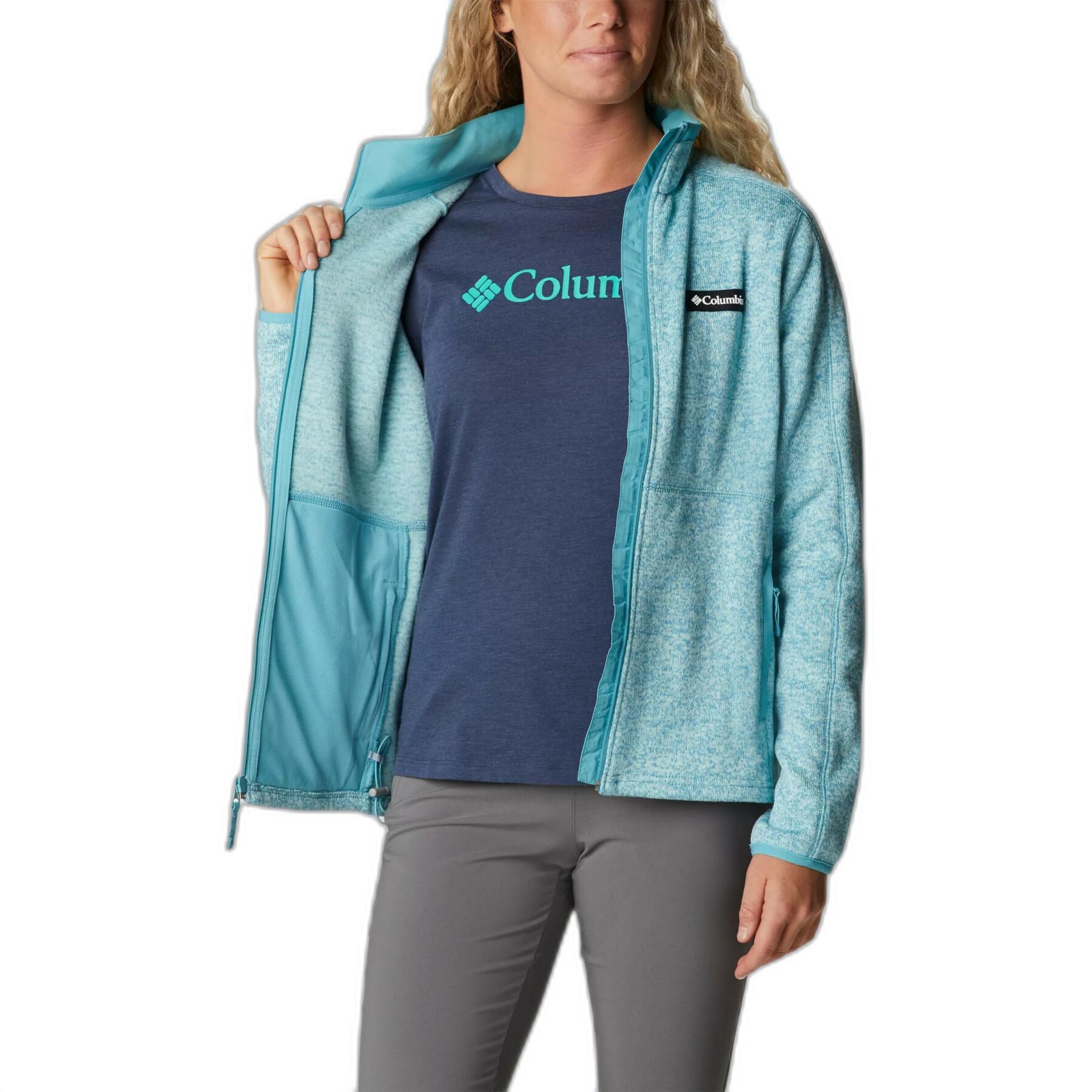 Camisola com zíper completo para mulheres Columbia Sweater Weather