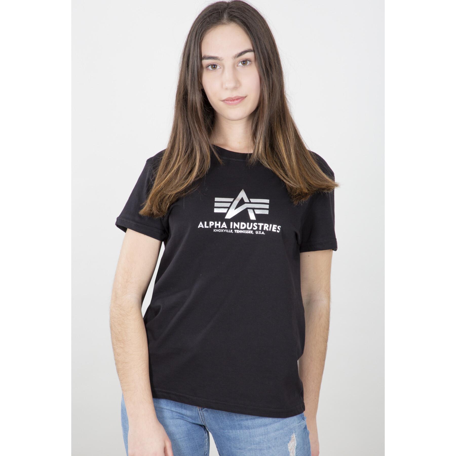 Camiseta feminina Alpha Industries New Basic Foil Print