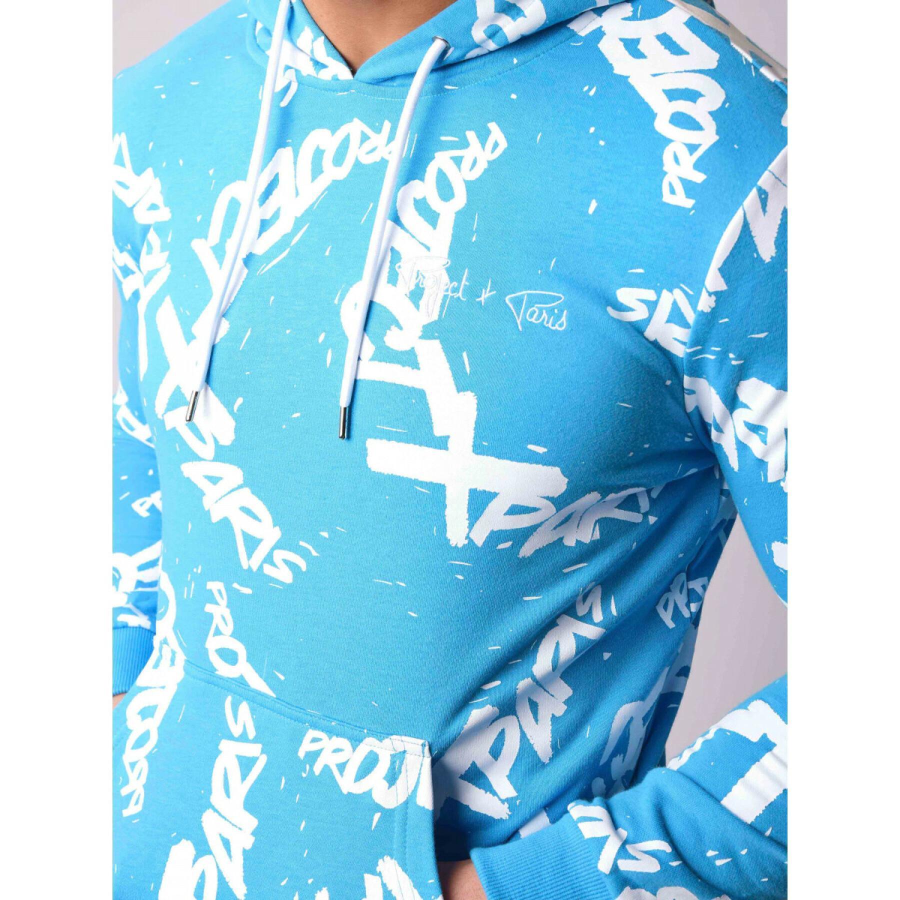 Logótipo da marca da camisola com capuz Project X Paris graffiti