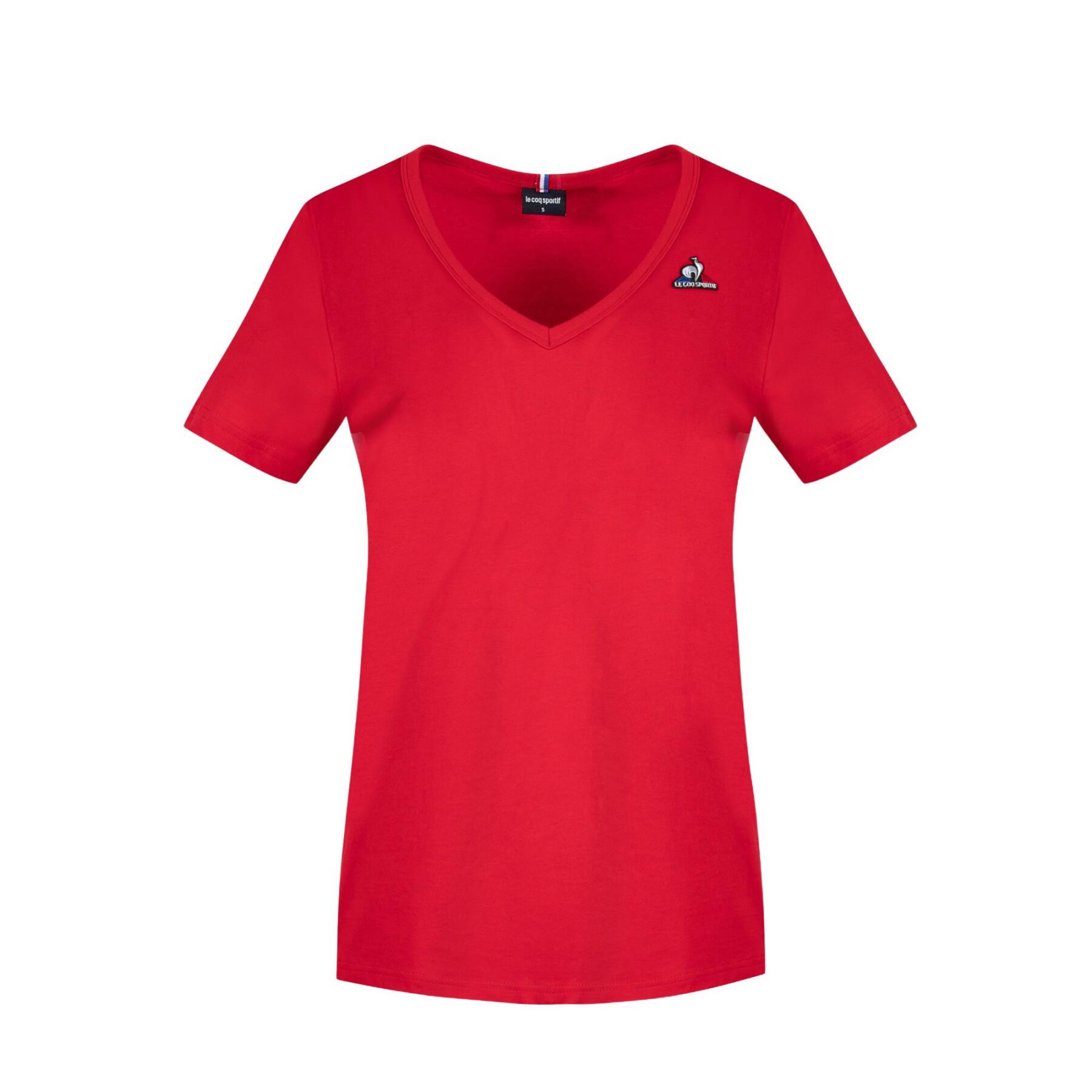 Camiseta feminina Le Coq Sportif Ess Col V N°1