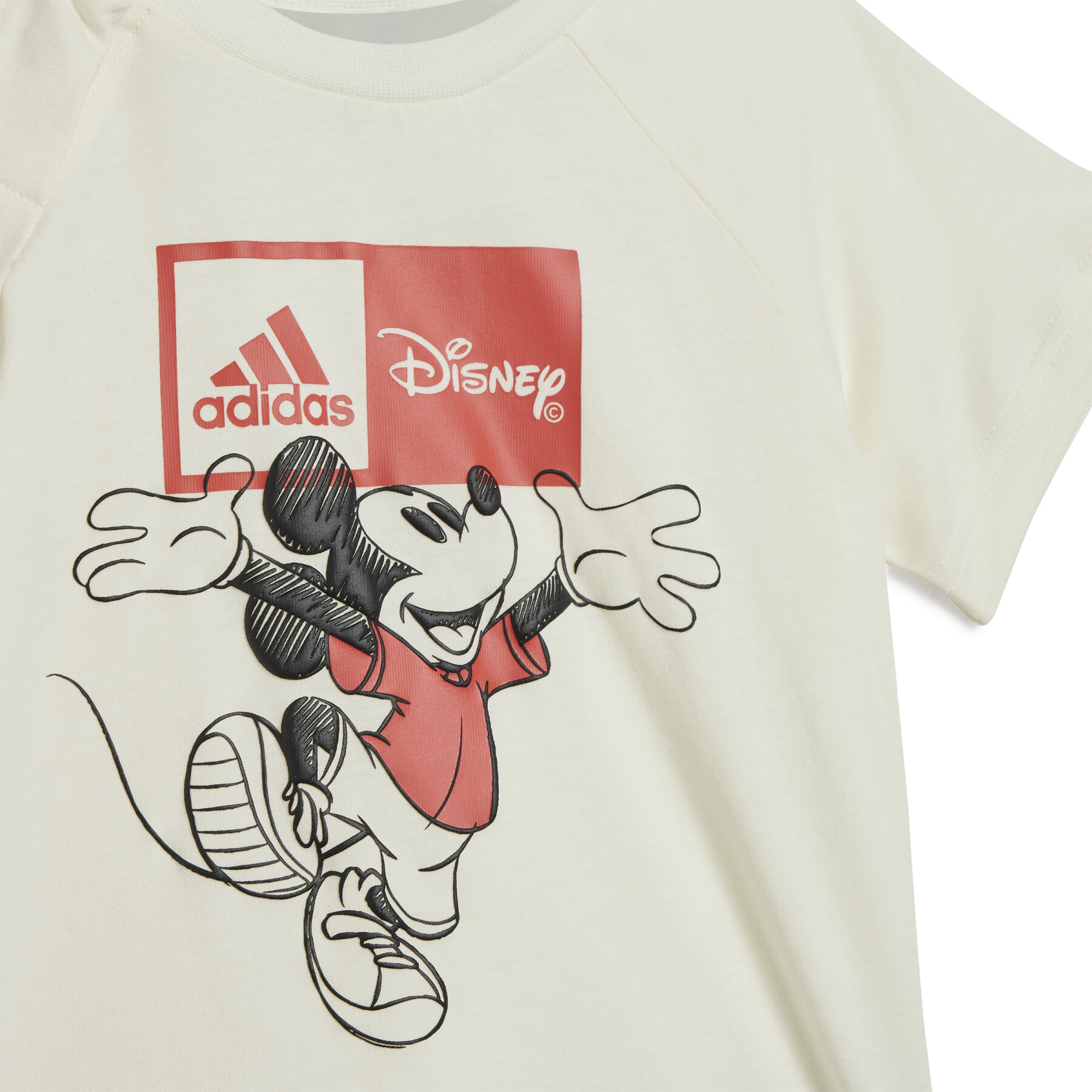 Conjunto de t-shirt, calções e babete para bebé adidas Disney Mickey Mouse