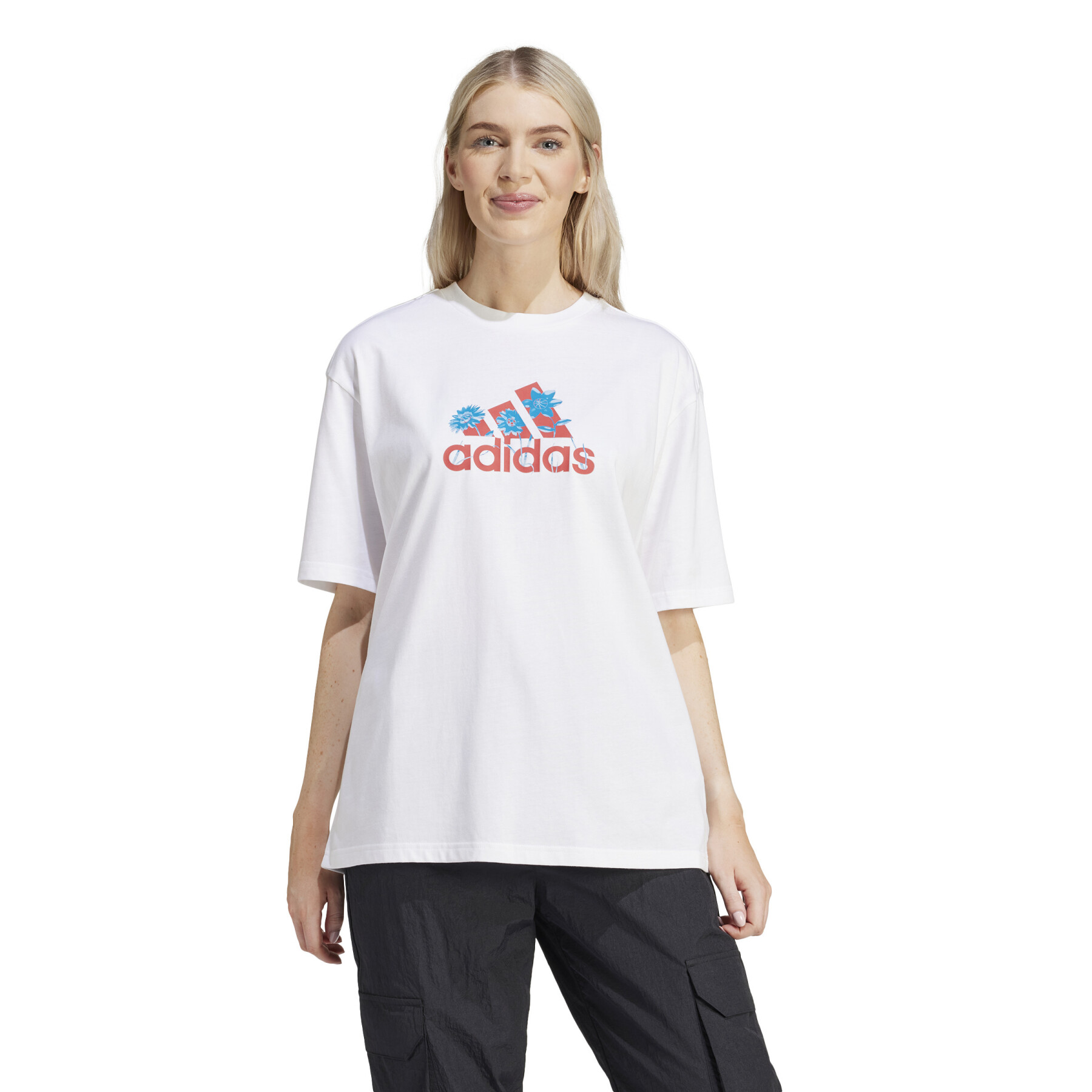 T-shirt de mulher adidas Flower Pack Badge of Sport