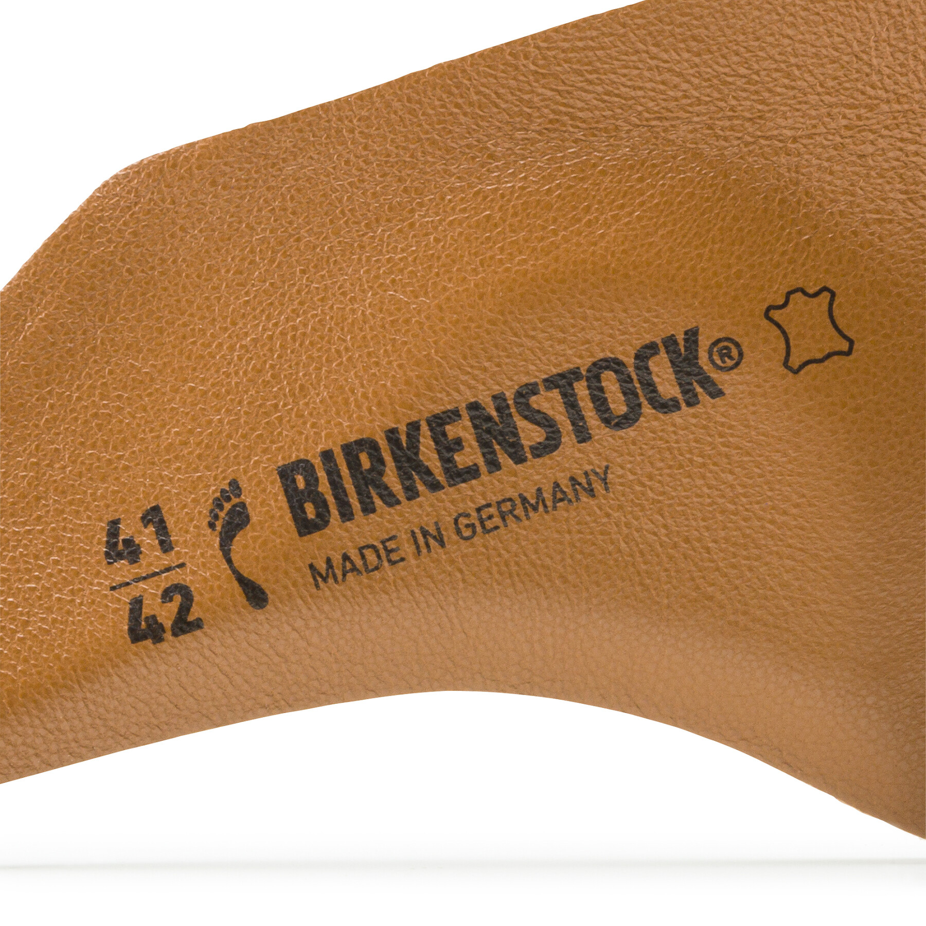 Solas estreitas Birkenstock Star Leather Lined Natural Leather