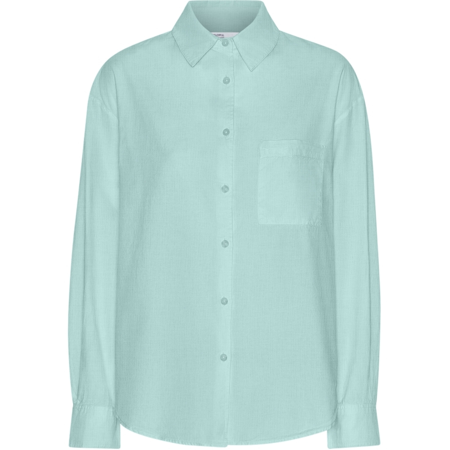 Camisa oversize para mulher Colorful Standard Organic Teal Blue