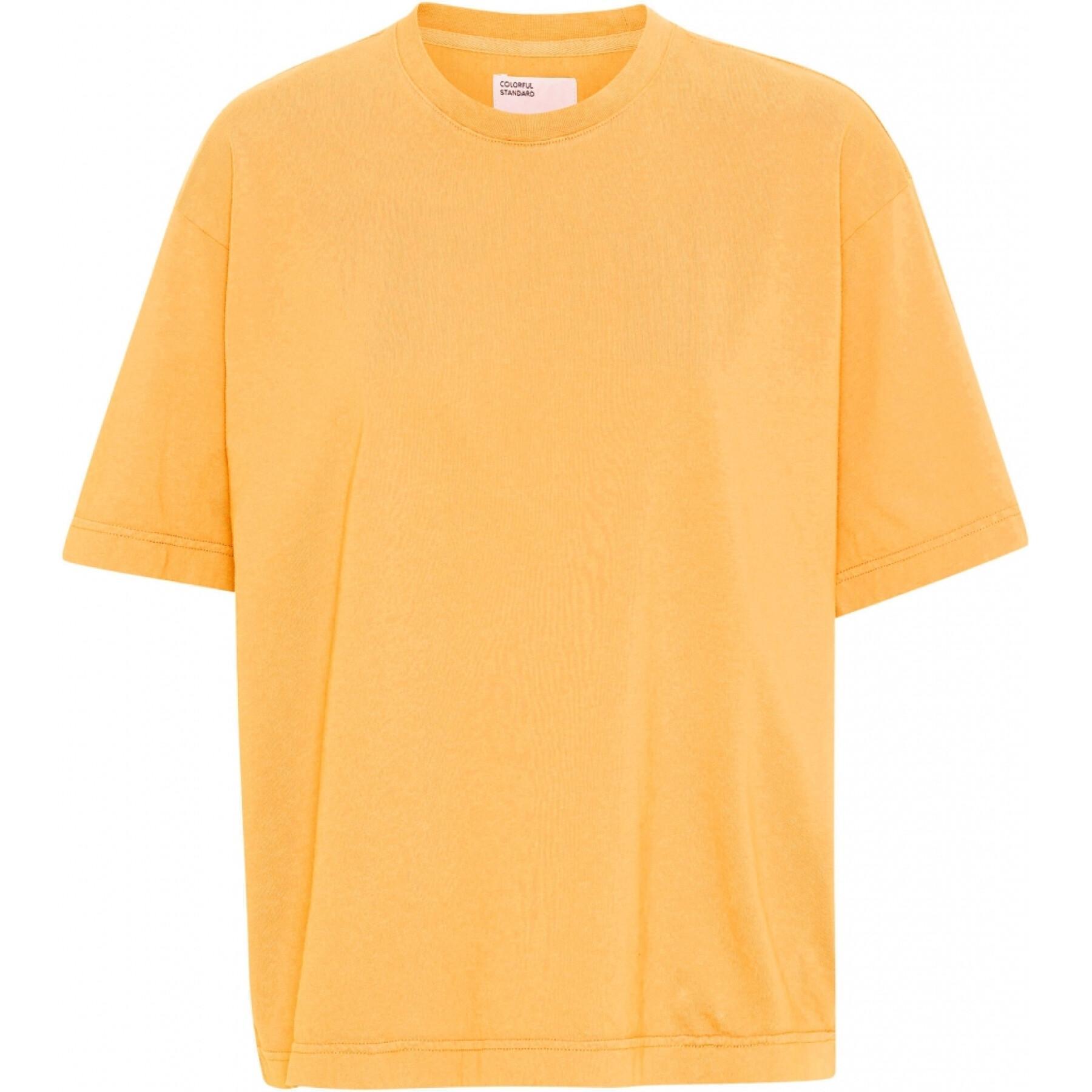 Camiseta feminina Colorful Standard Organic oversized burned yellow