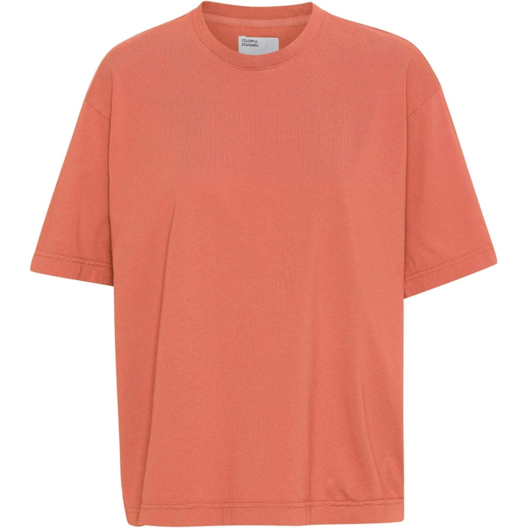 Camiseta feminina Colorful Standard Organic oversized dark amber
