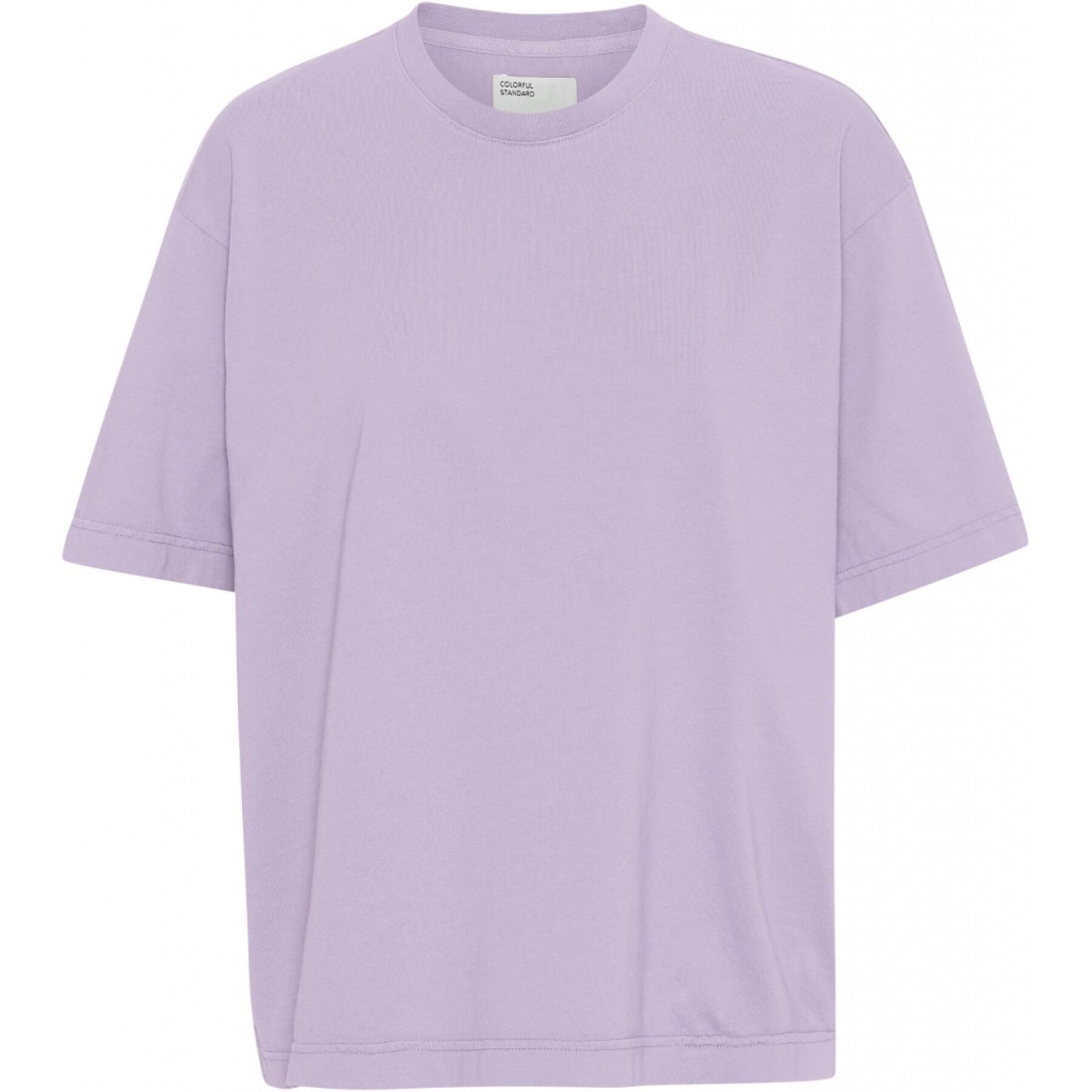 Camiseta feminina Colorful Standard Organic oversized soft lavender