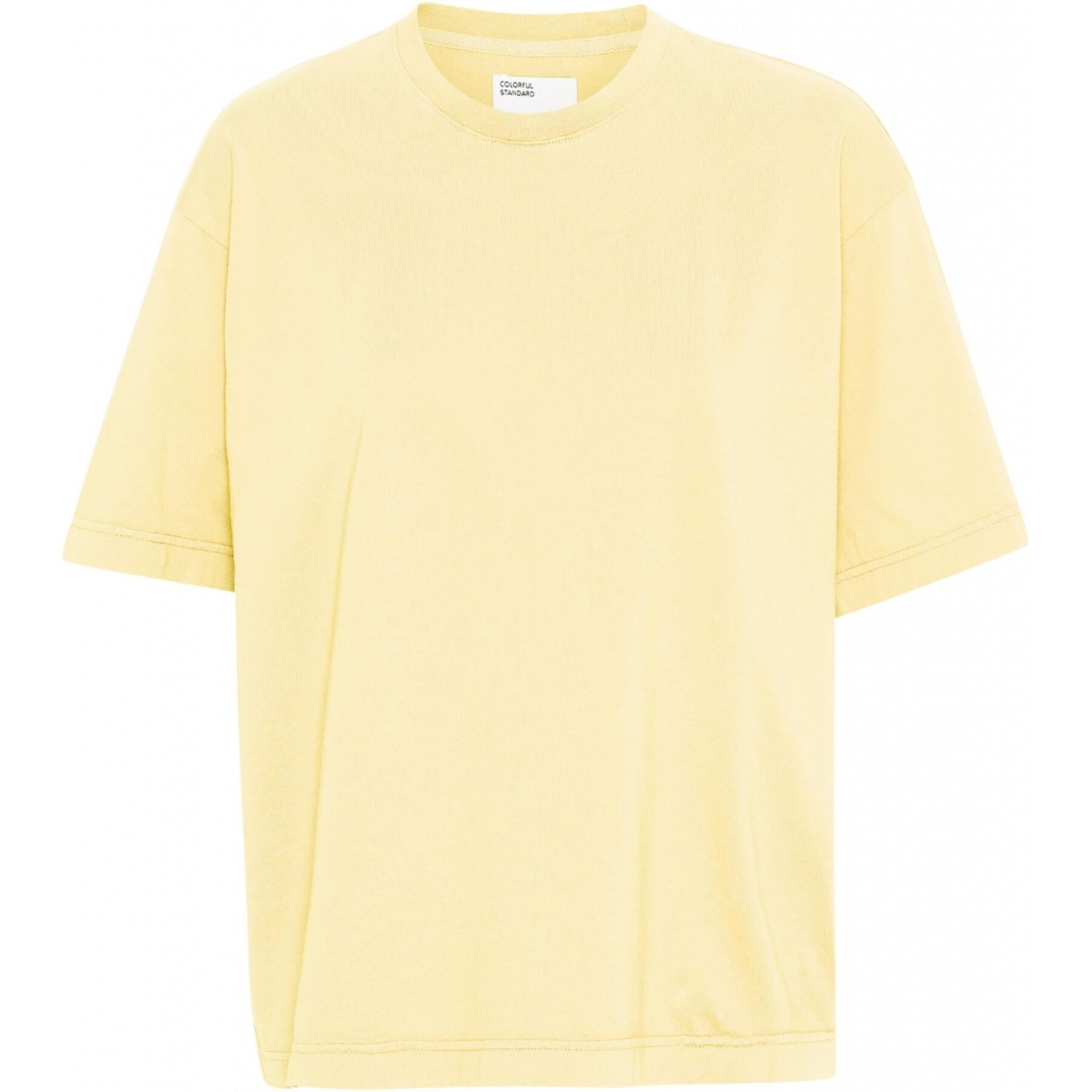 Camiseta feminina Colorful Standard Organic oversized soft yellow