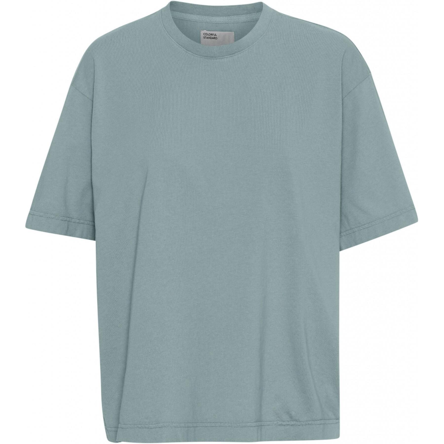 Camiseta feminina Colorful Standard Organic oversized steel blue