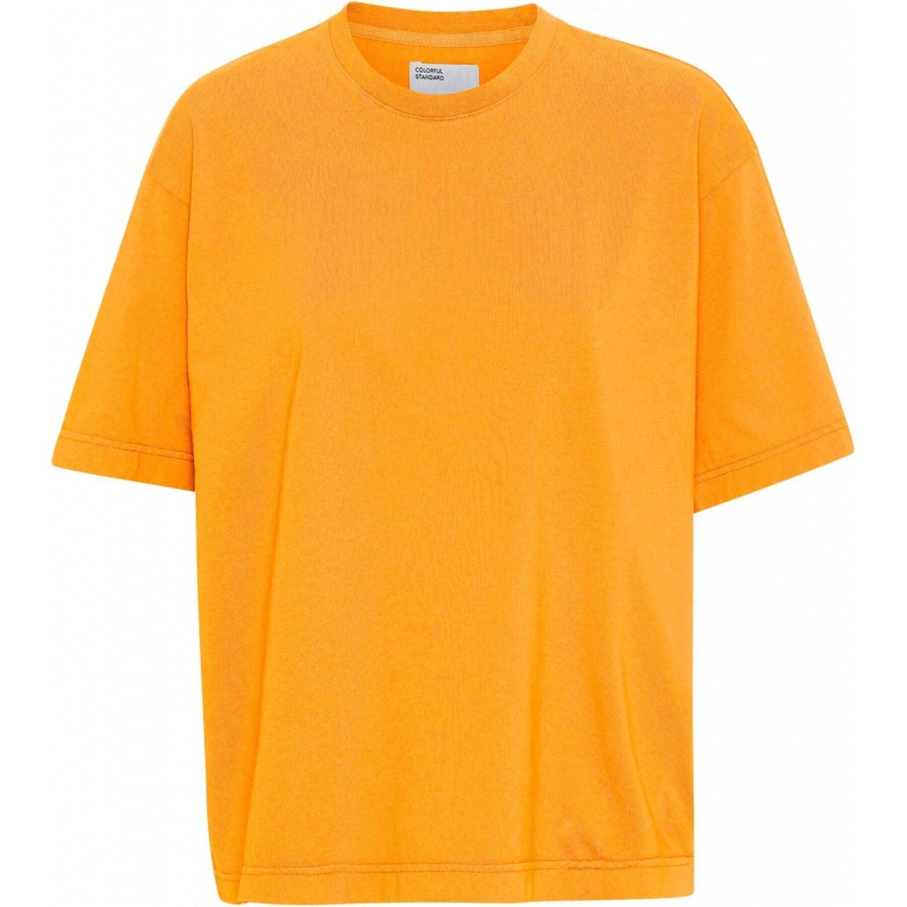Camiseta feminina Colorful Standard Organic oversized sunny orange