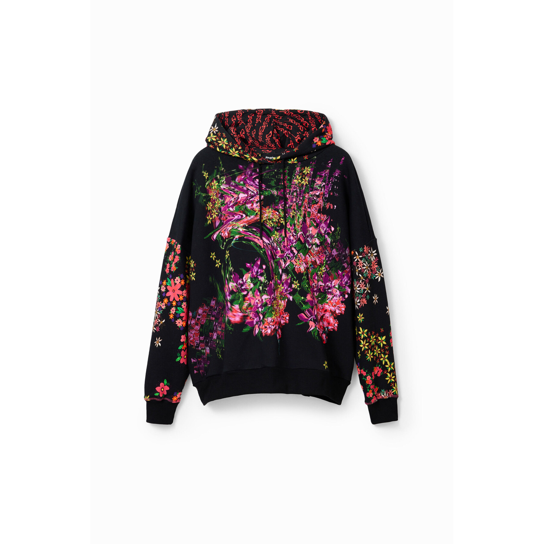 Sweatshirt floral de grandes dimensões para mulher Desigual