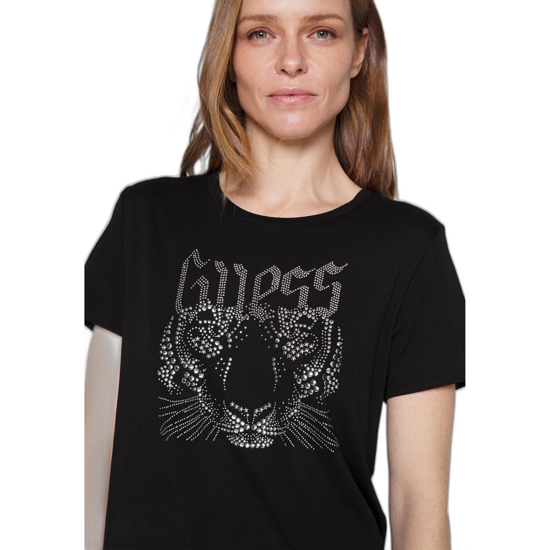 T-shirt de mulher Guess Logo Tiger Easy