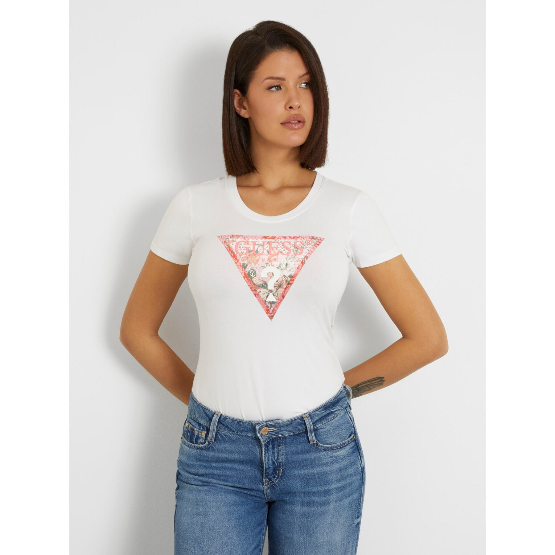 T-shirt de mulher Guess Triangle