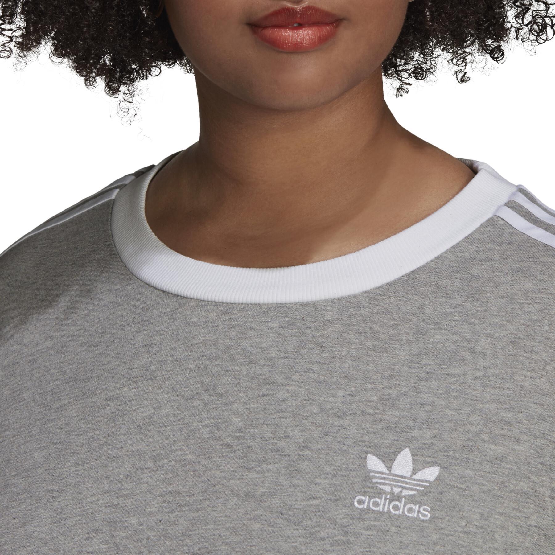 T-shirt mulher tamanho grande adidas Originals Adicolor 3-Stripes