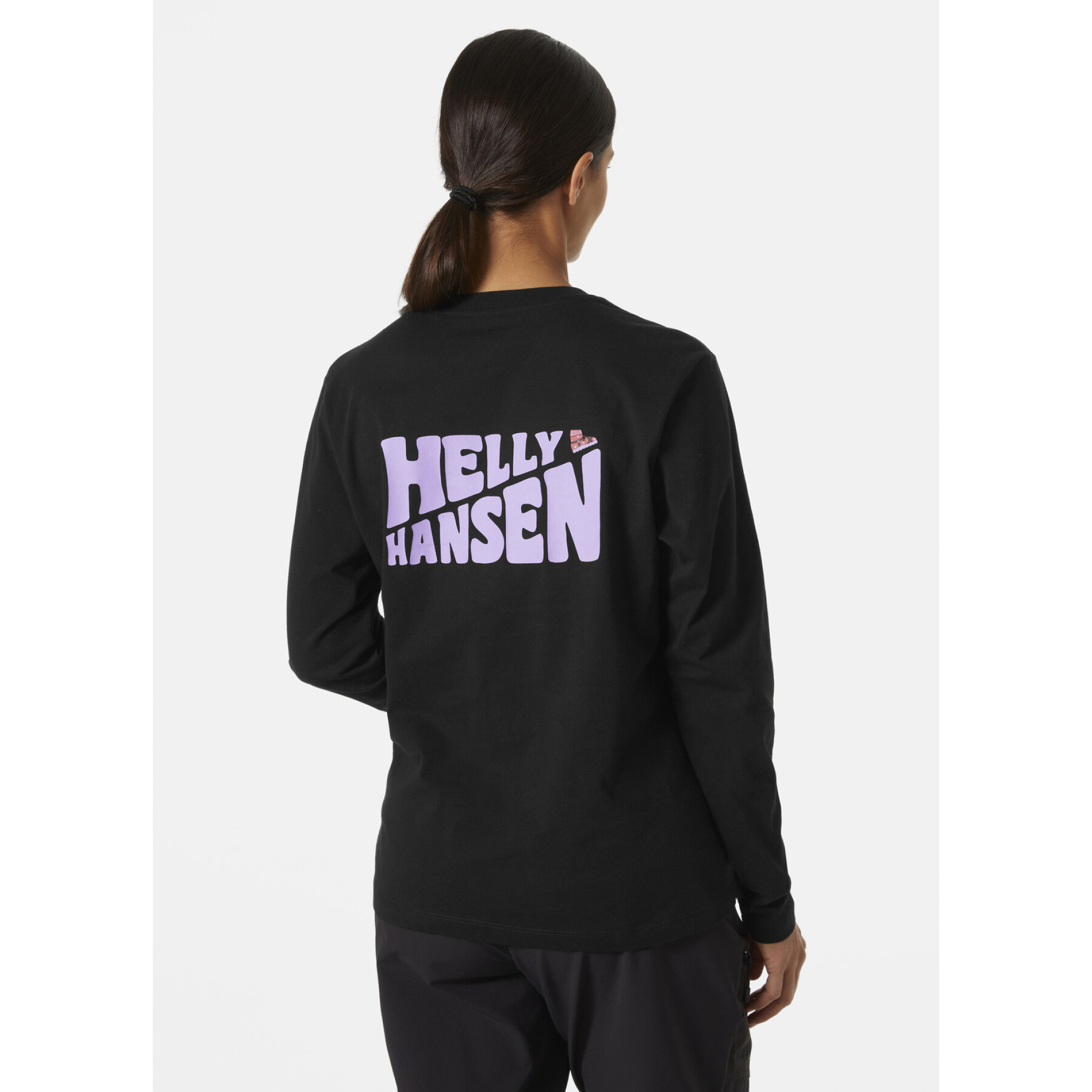 T-shirt de manga comprida em algodão para mulher Helly Hansen F2F LS TEE