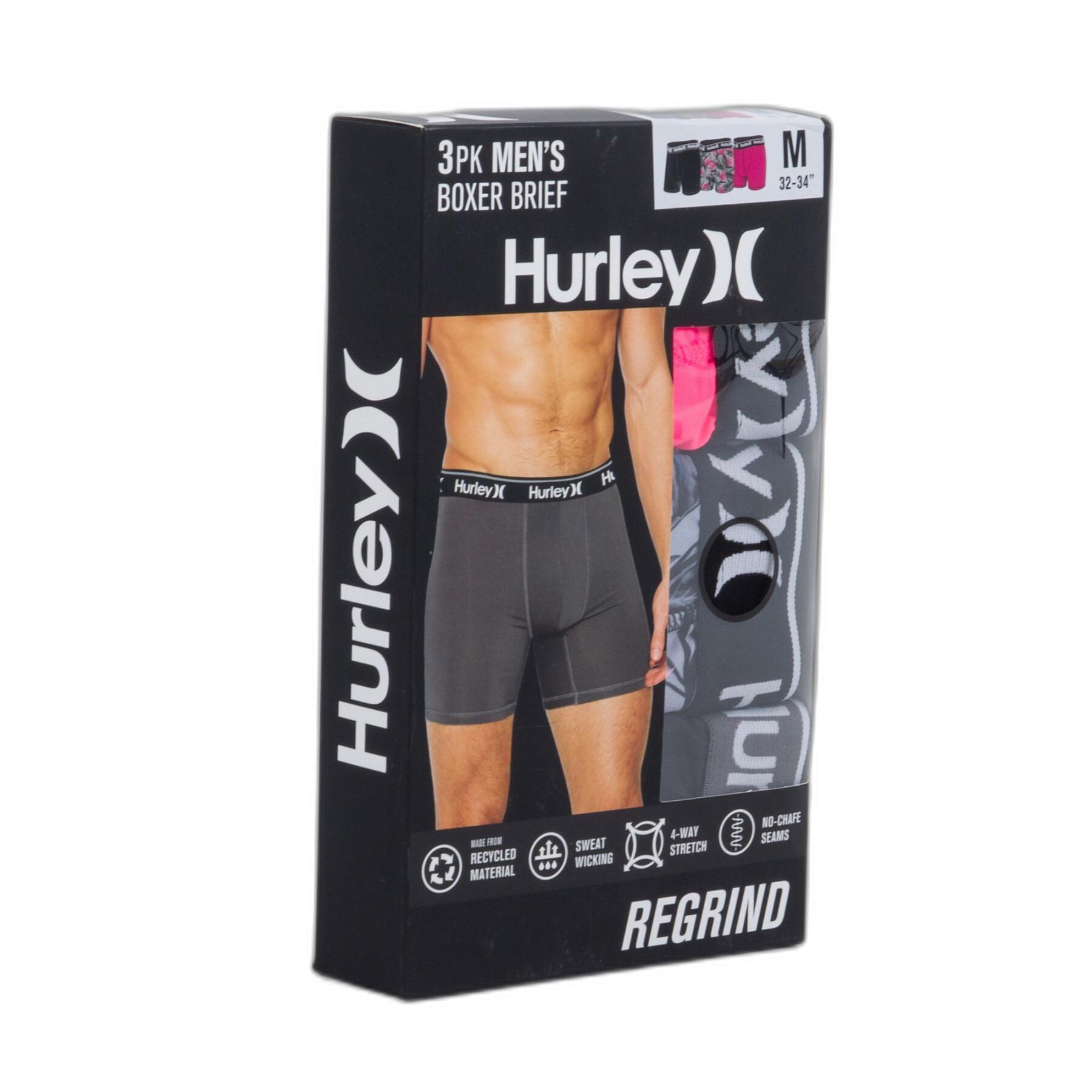 Conjunto de 3 calções de boxer Hurley Regrind