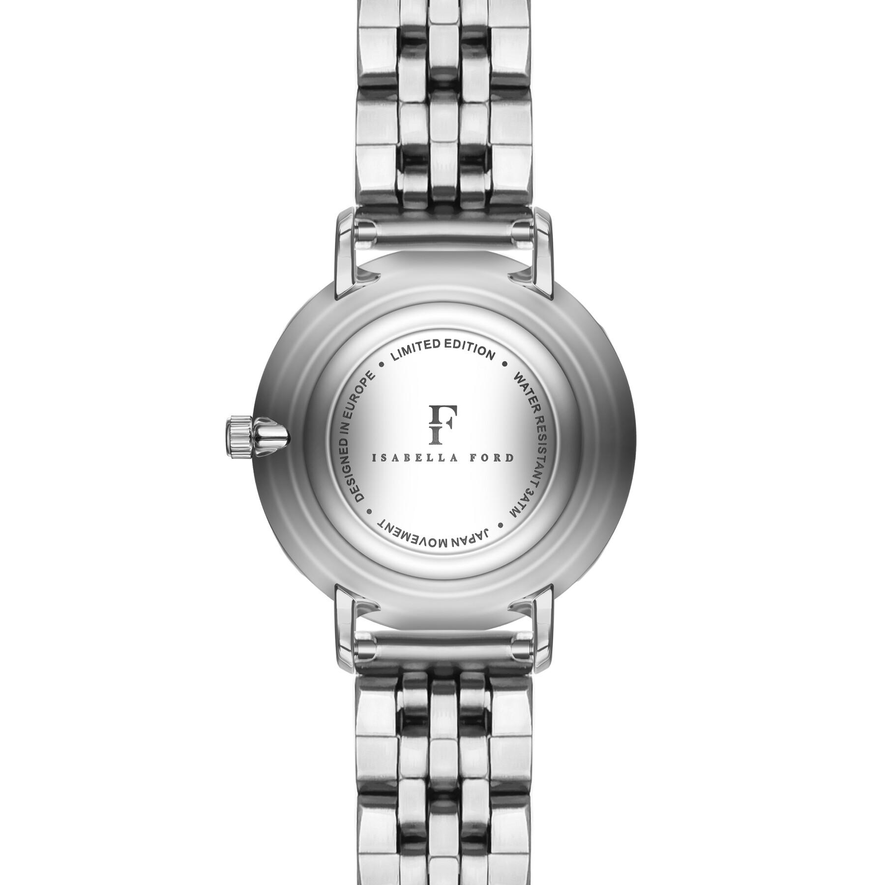 Relógio de prata para mulheres Isabella Ford Demi