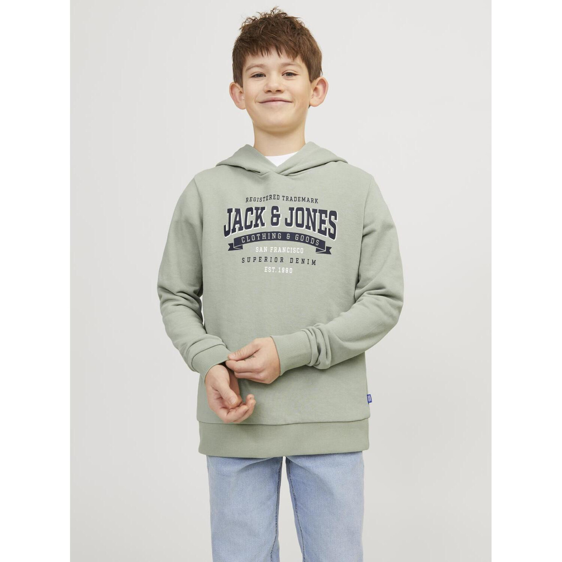 Camisola com capuz para criança Jack & Jones Logo 2 Col 24