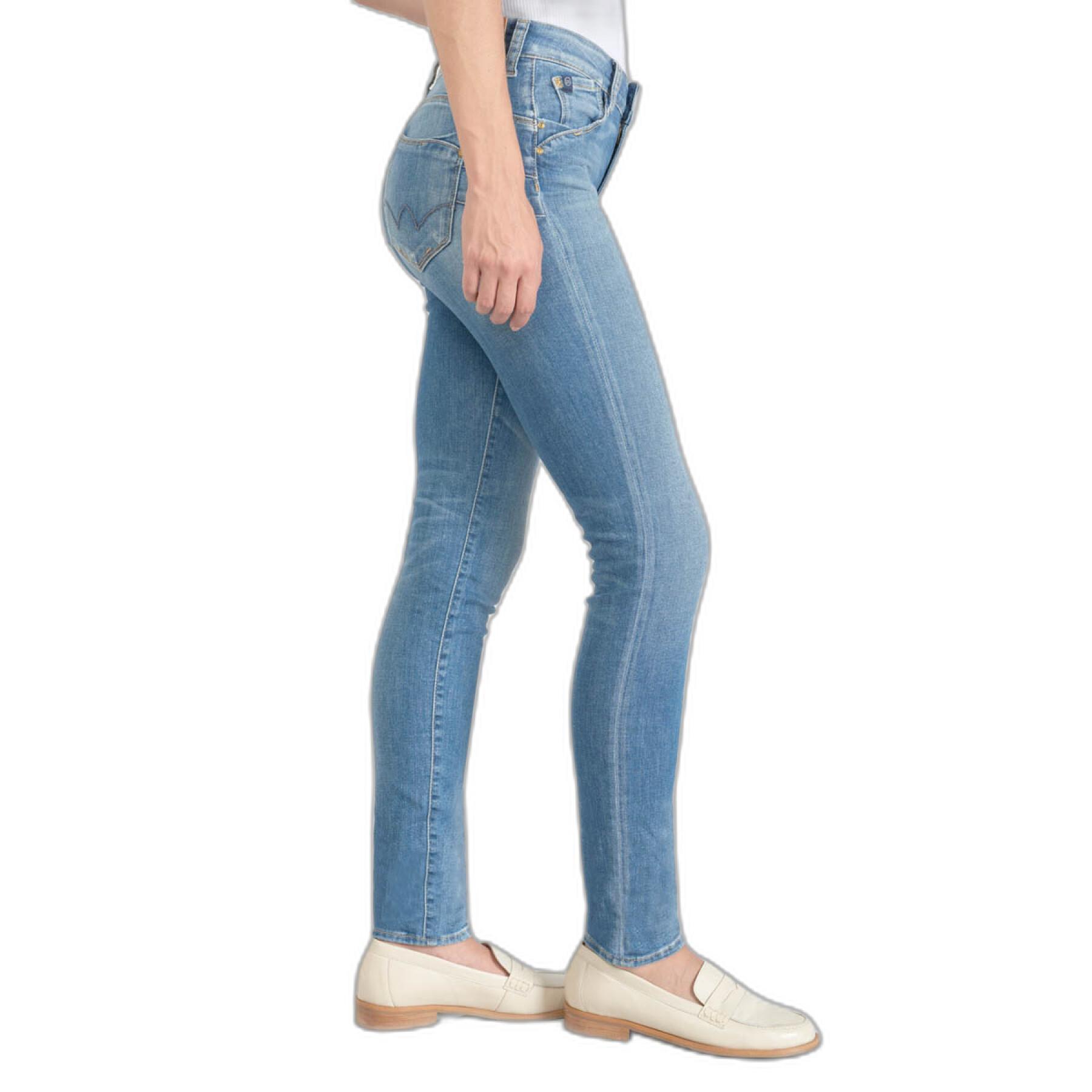 Jeans mulher de cintura alta Le Temps des cerises Pulp Reg Foxe