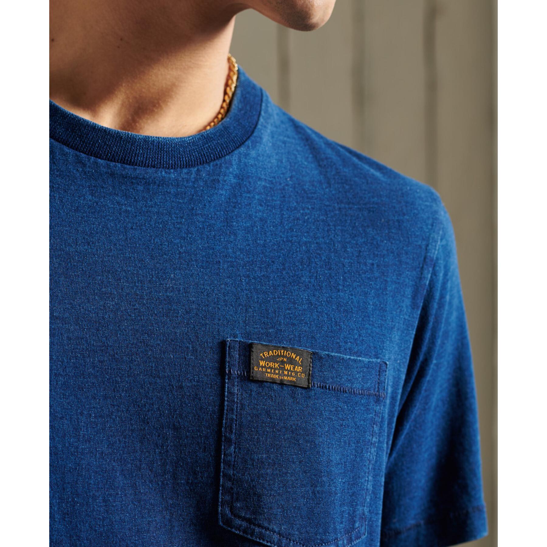 T-shirt com bolso Superdry Workwear en coton biologique