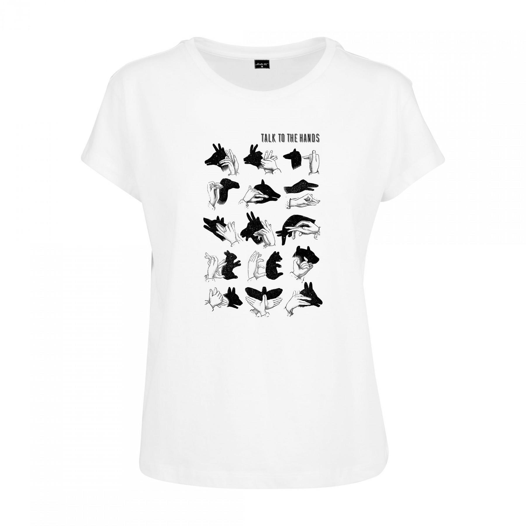 T-shirt mulher Mister Tee talk to the hand box