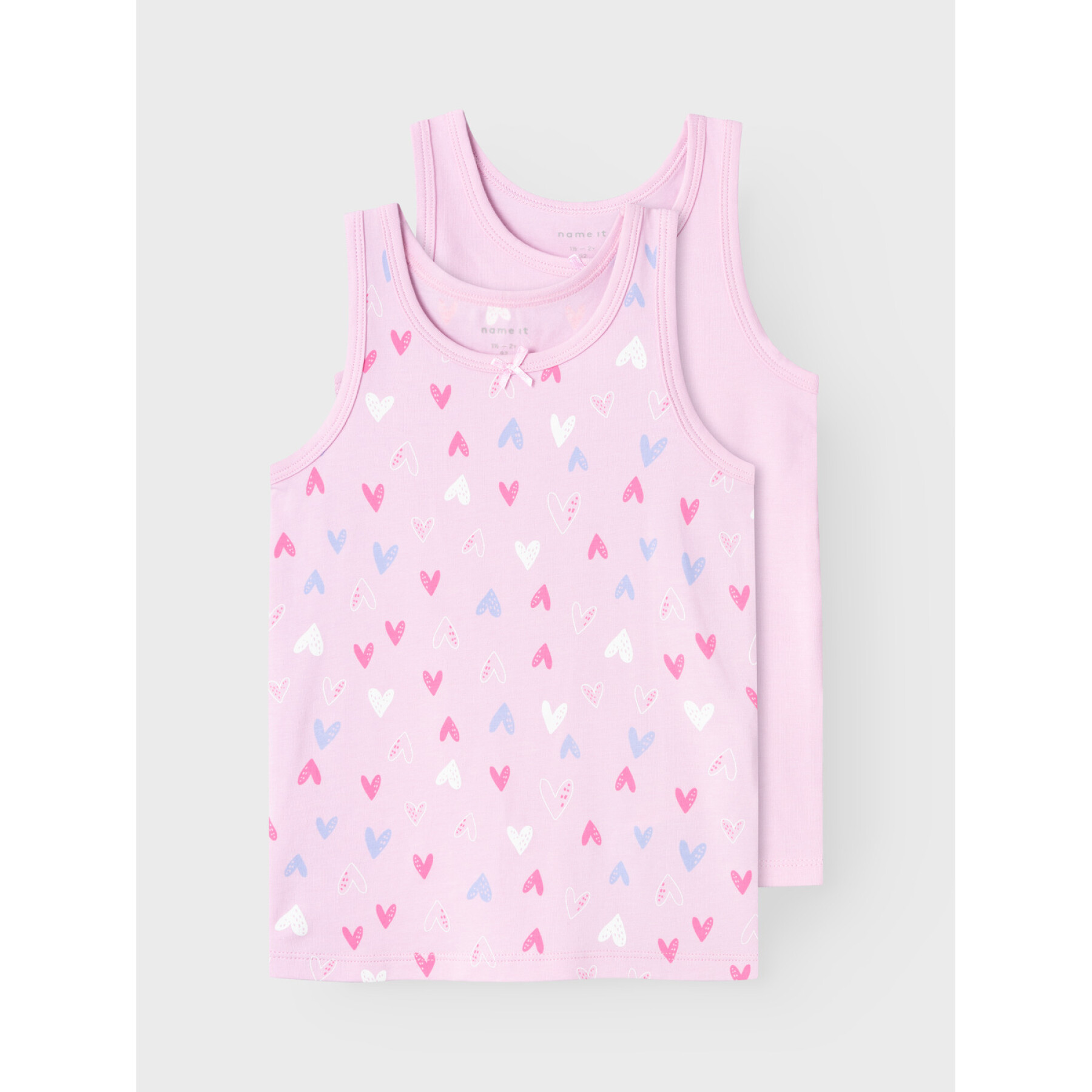 Camisola de alças para bebé menina Name it Tank Hearts (x2)