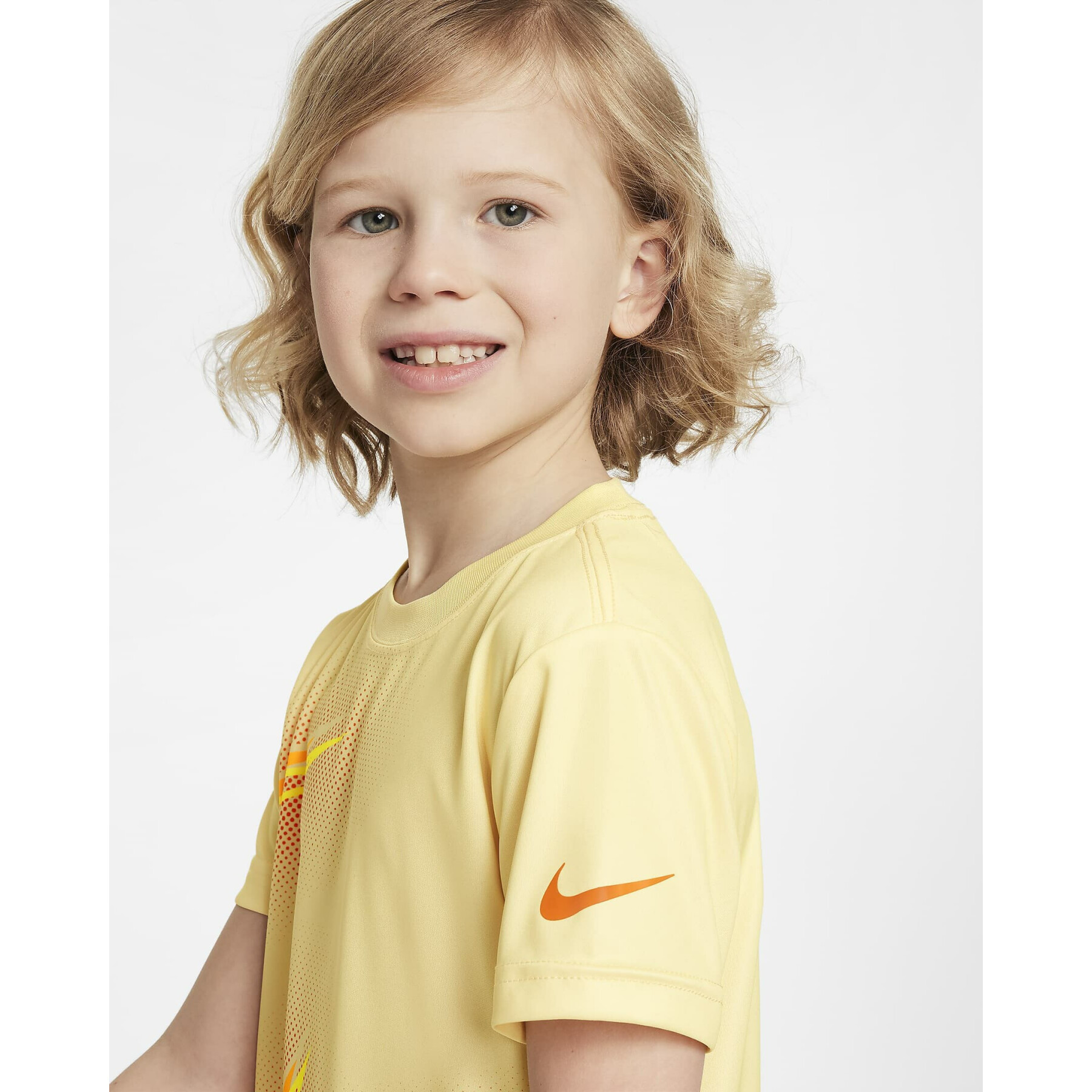 T-shirt de criança Nike Stacked Up Swoosh