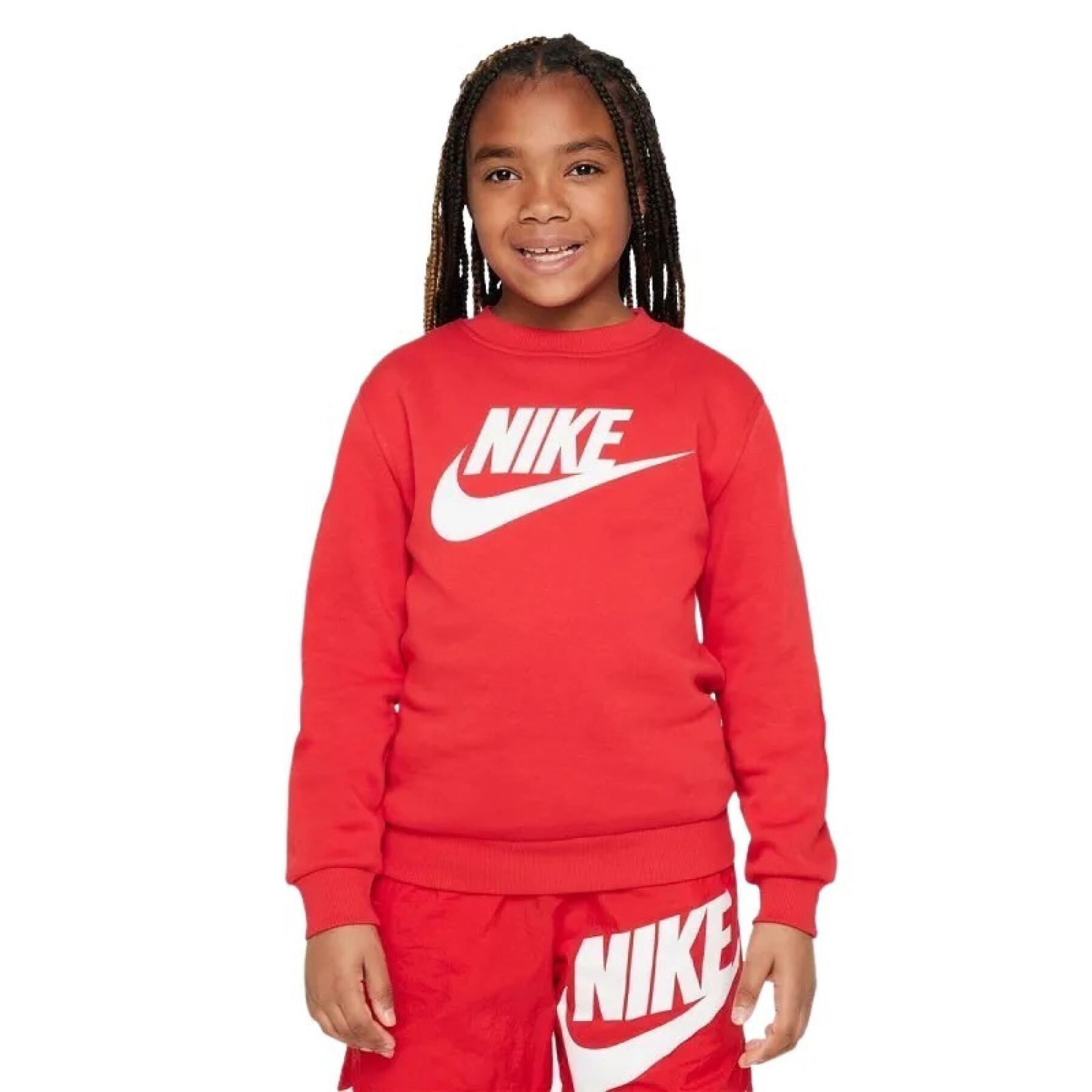 Camisola de gola redonda para criança Nike Club Fleece HBR
