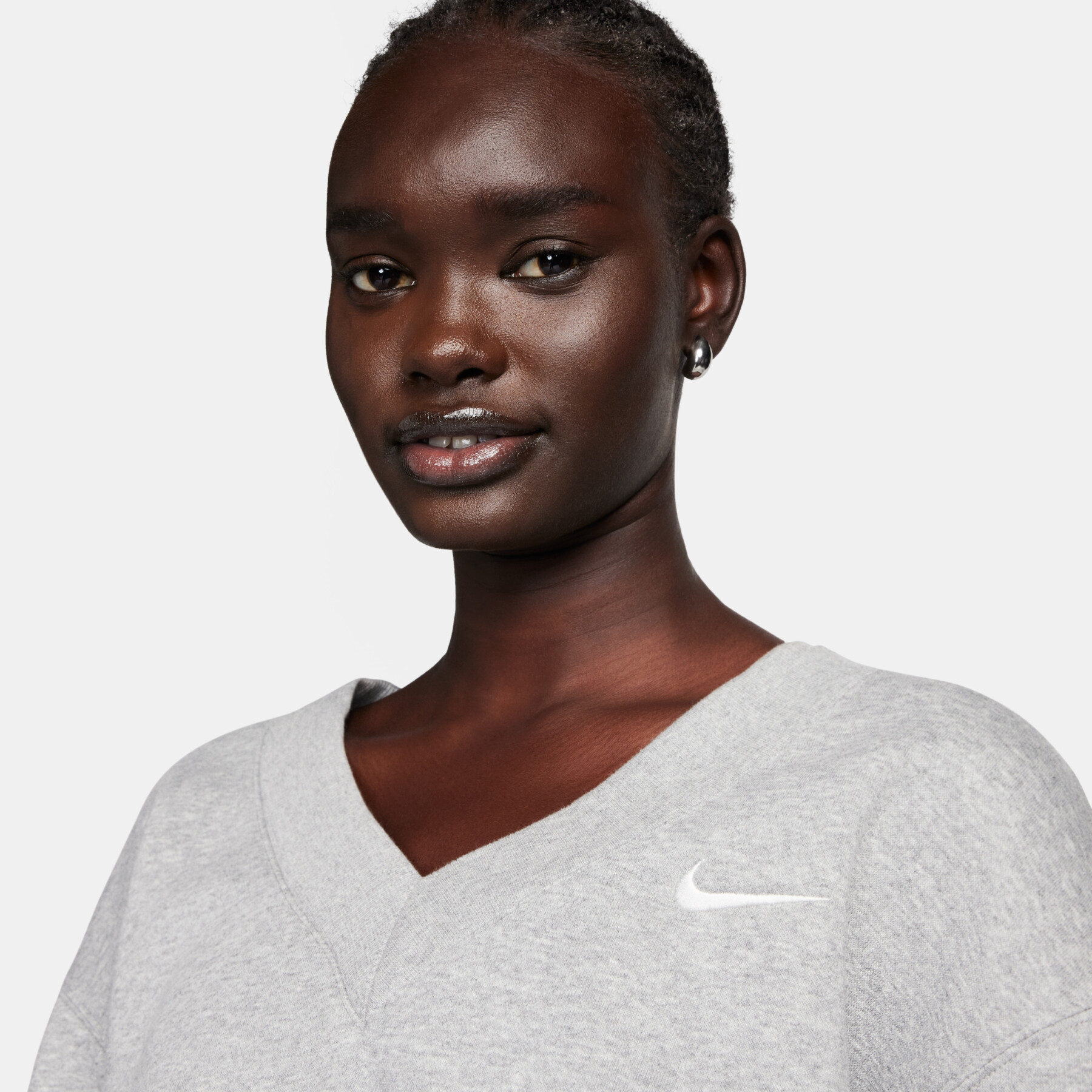 Camisola com gola em V para mulher Nike Phoenix Fleece