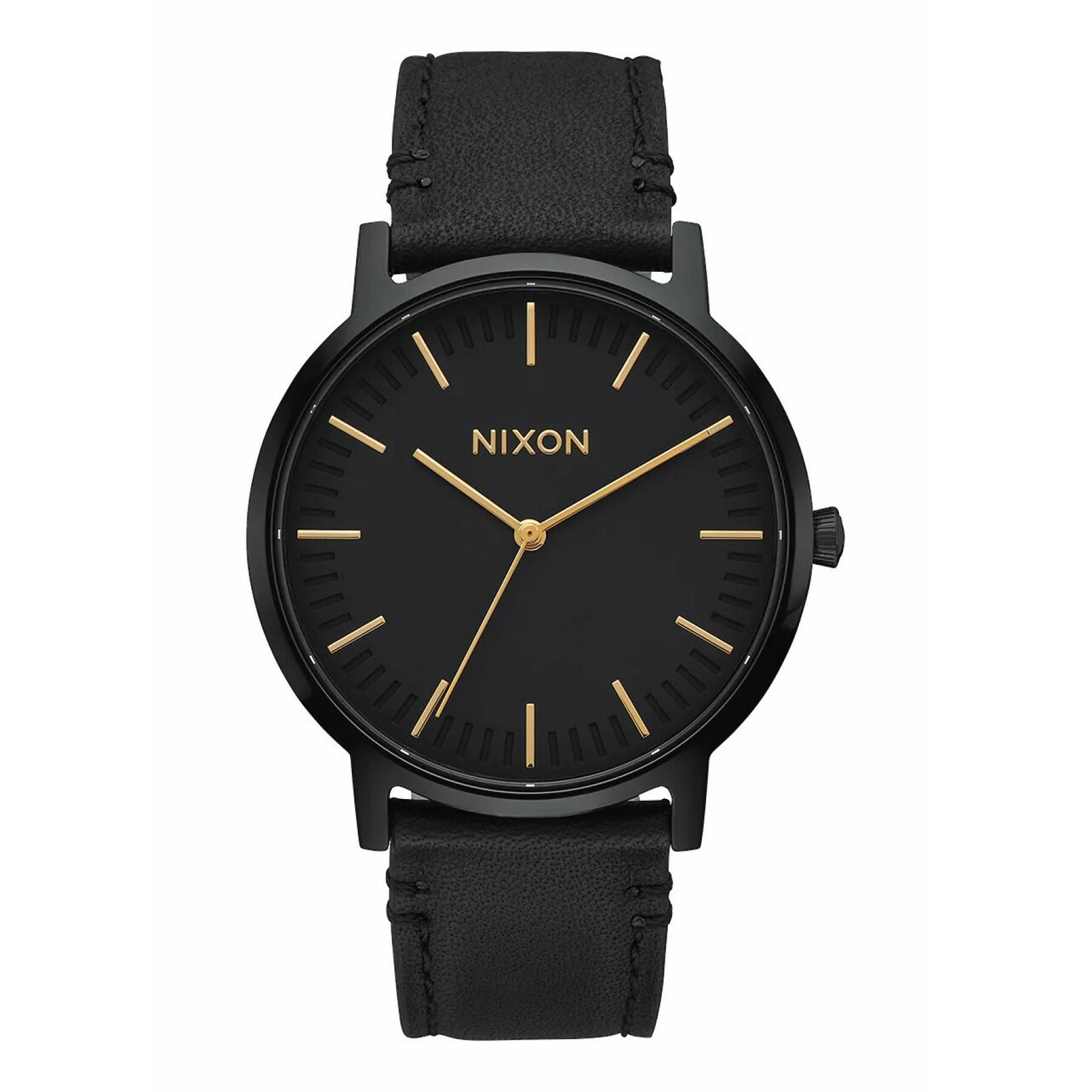 Relógio de couro Nixon Porter