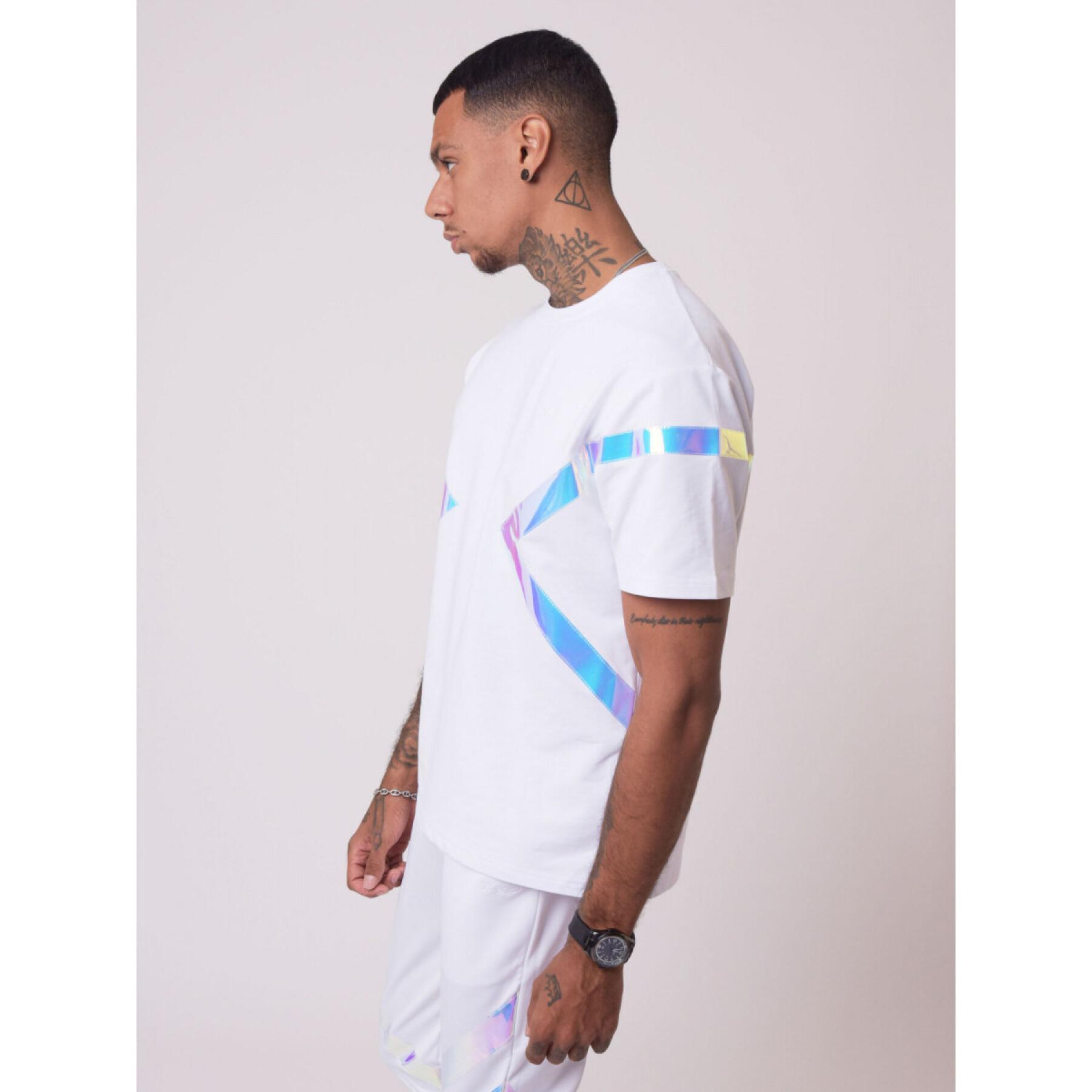 T-shirt com riscas iridescentes Project X Paris