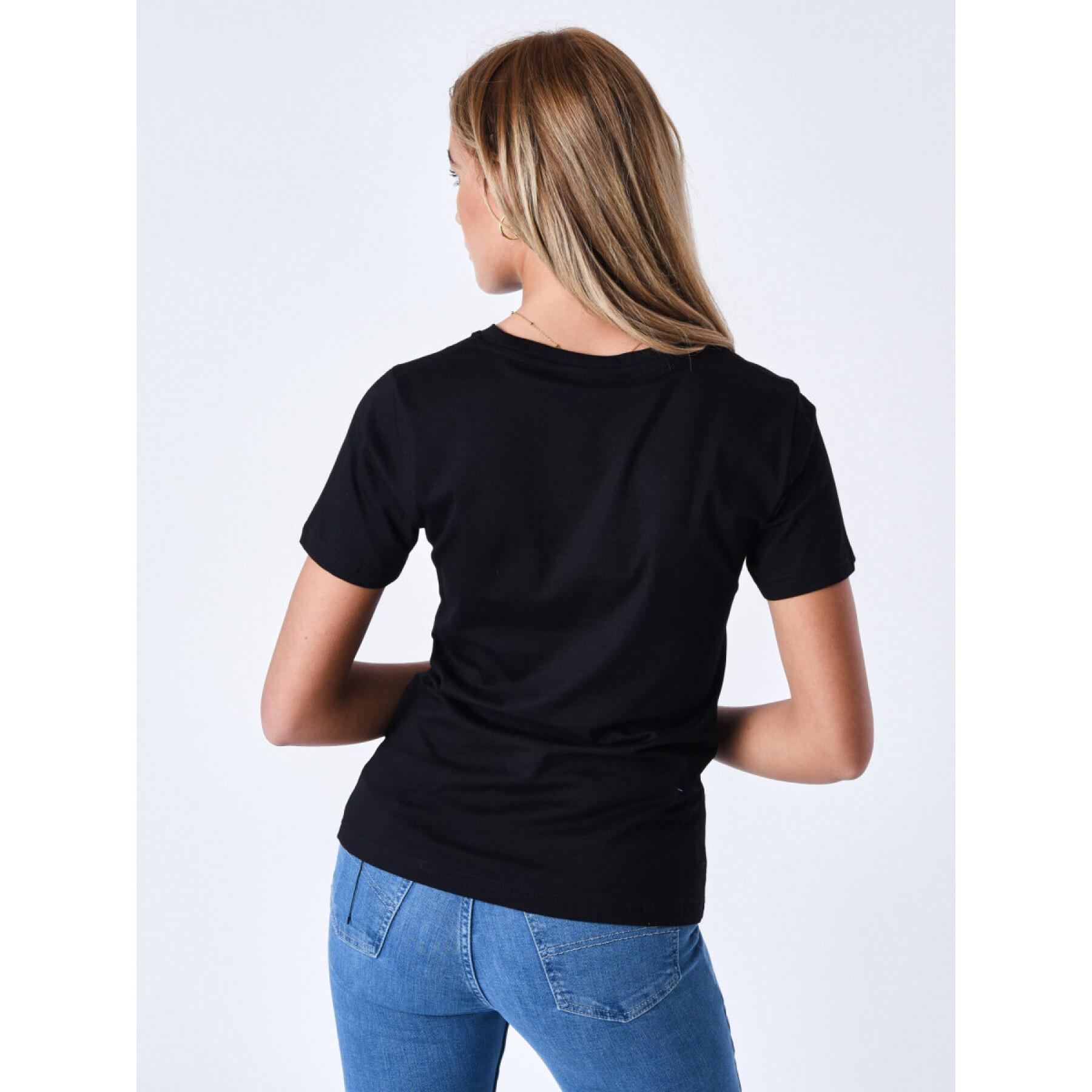 T-shirt de bordado com logótipo feminino Project X Paris Basic