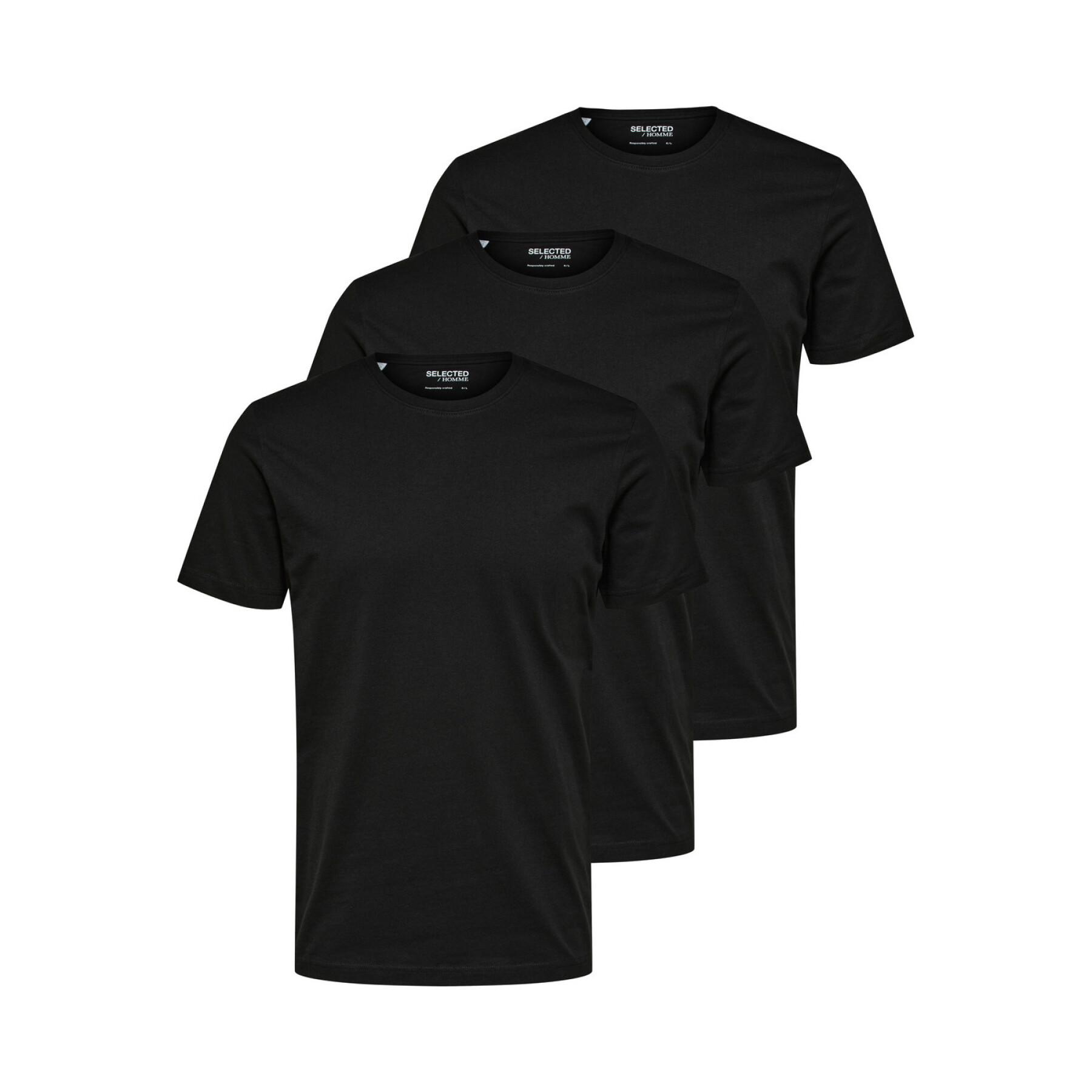 Conjunto de 3 t-shirts de pescoço redondo Selected Axel