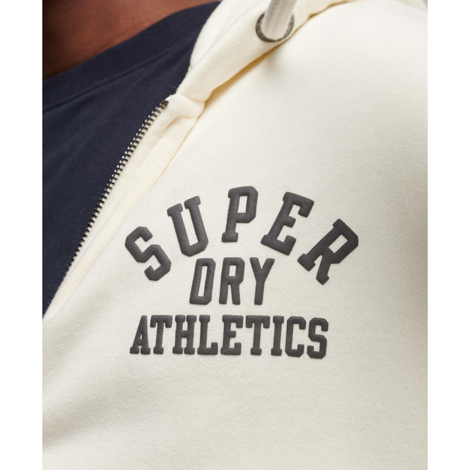 Sweatshirt com capuz e fecho de correr Superdry Gym Athletic