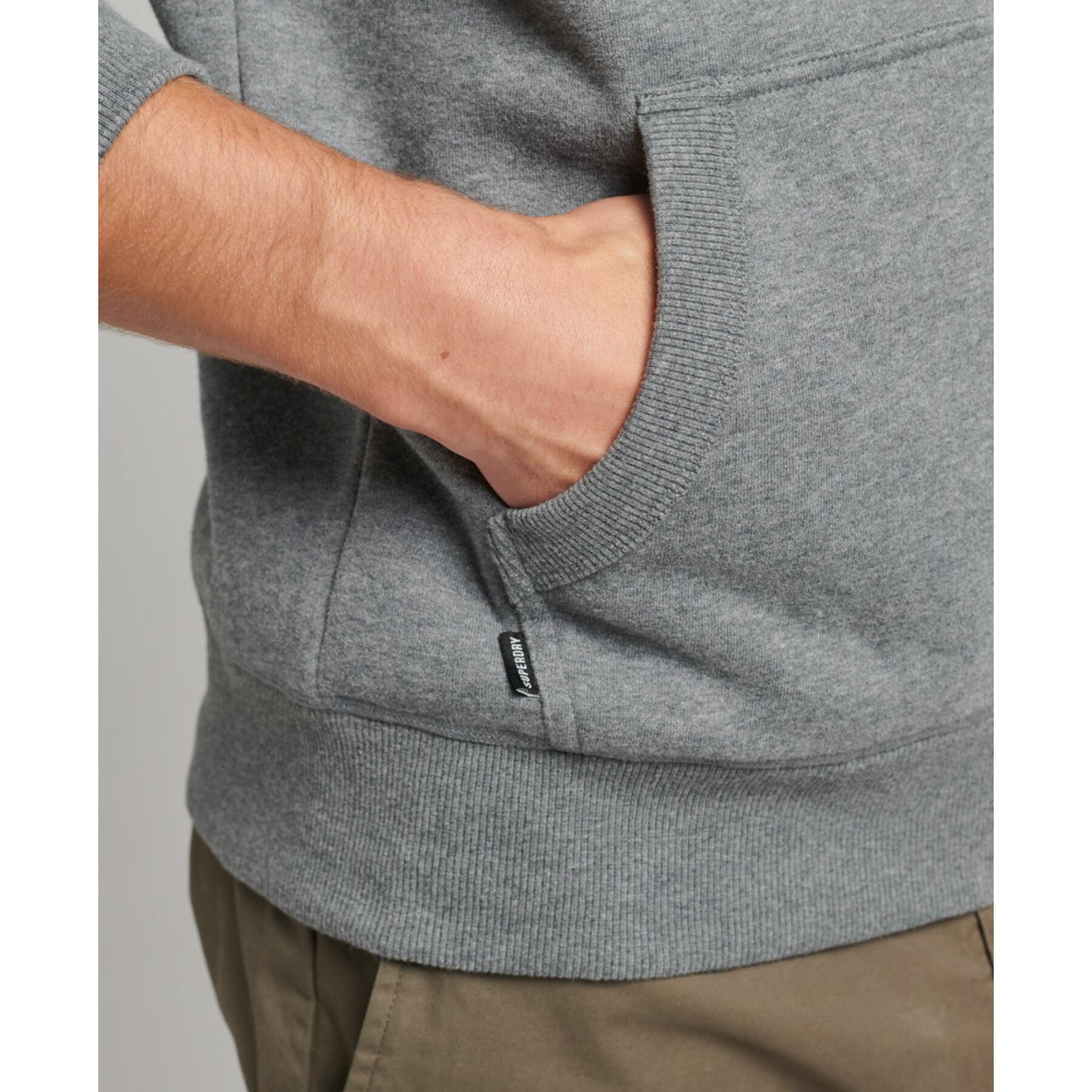 Sweatshirt com capuz com fecho de correr e bordado Superdry Vintage Logo