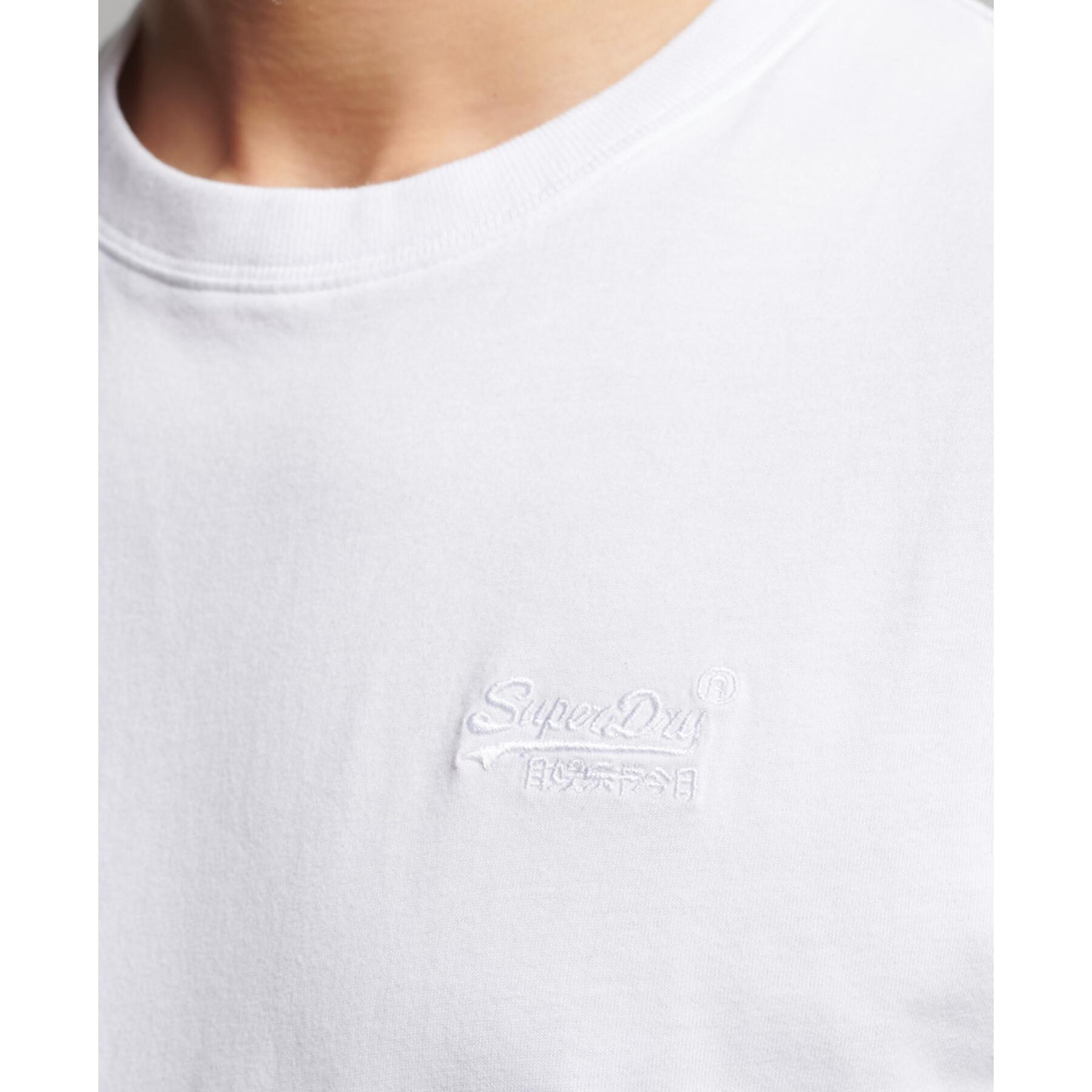 T-shirt de manga comprida de algodão orgânico Superdry Vintage Logo