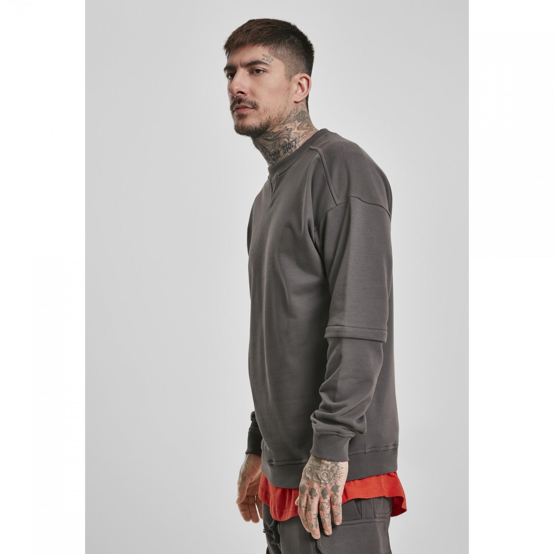 Sweatshirt clássico urbano zip oversized