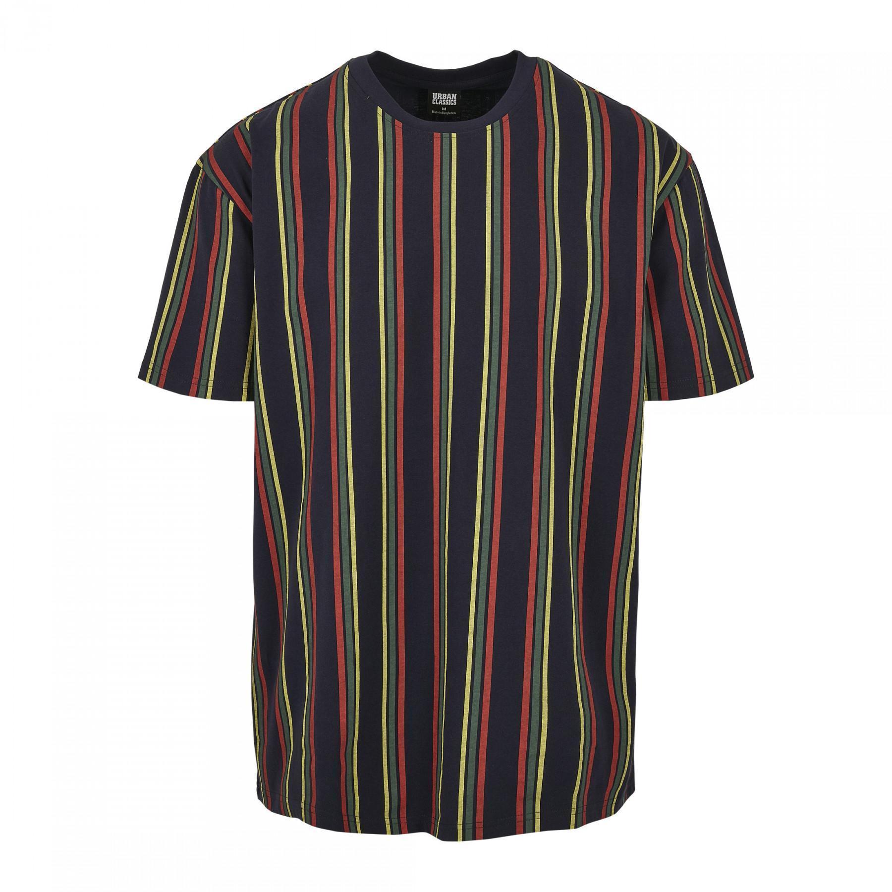 T-shirt Urban Classics printed oversized retro stripe
