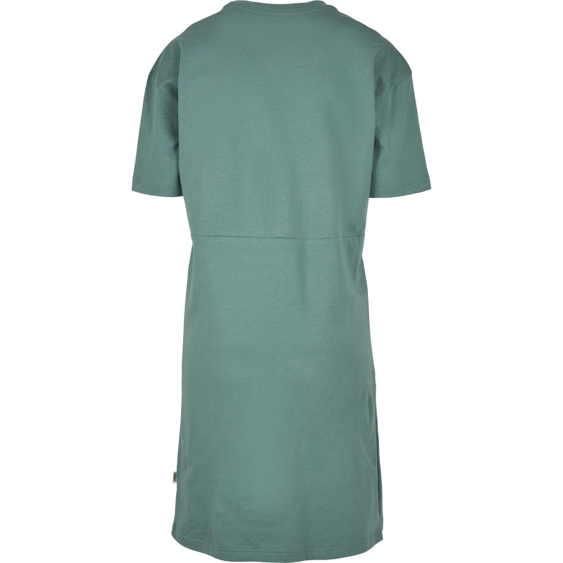 T-shirt vestido mulher Urban Classics organic oversized slit-tamanhos grandes