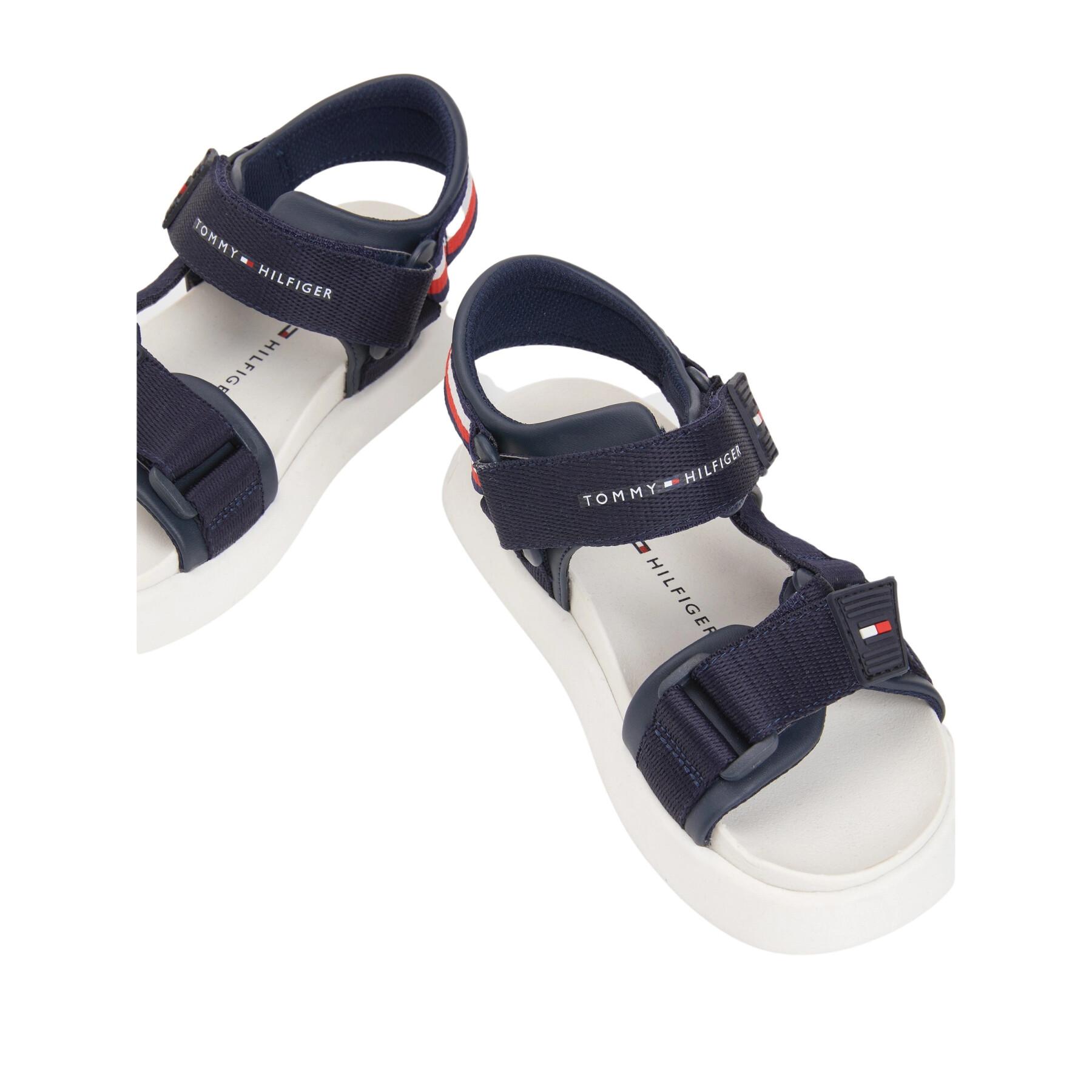 Sandálias de velcro para bebés Tommy Hilfiger Blue