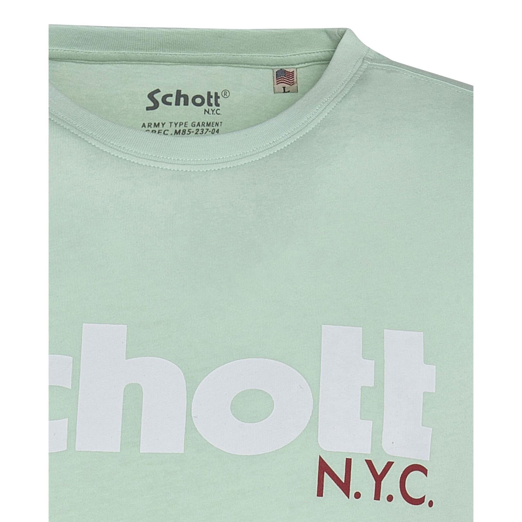 T-shirt de manga curta com logótipo grande Schott