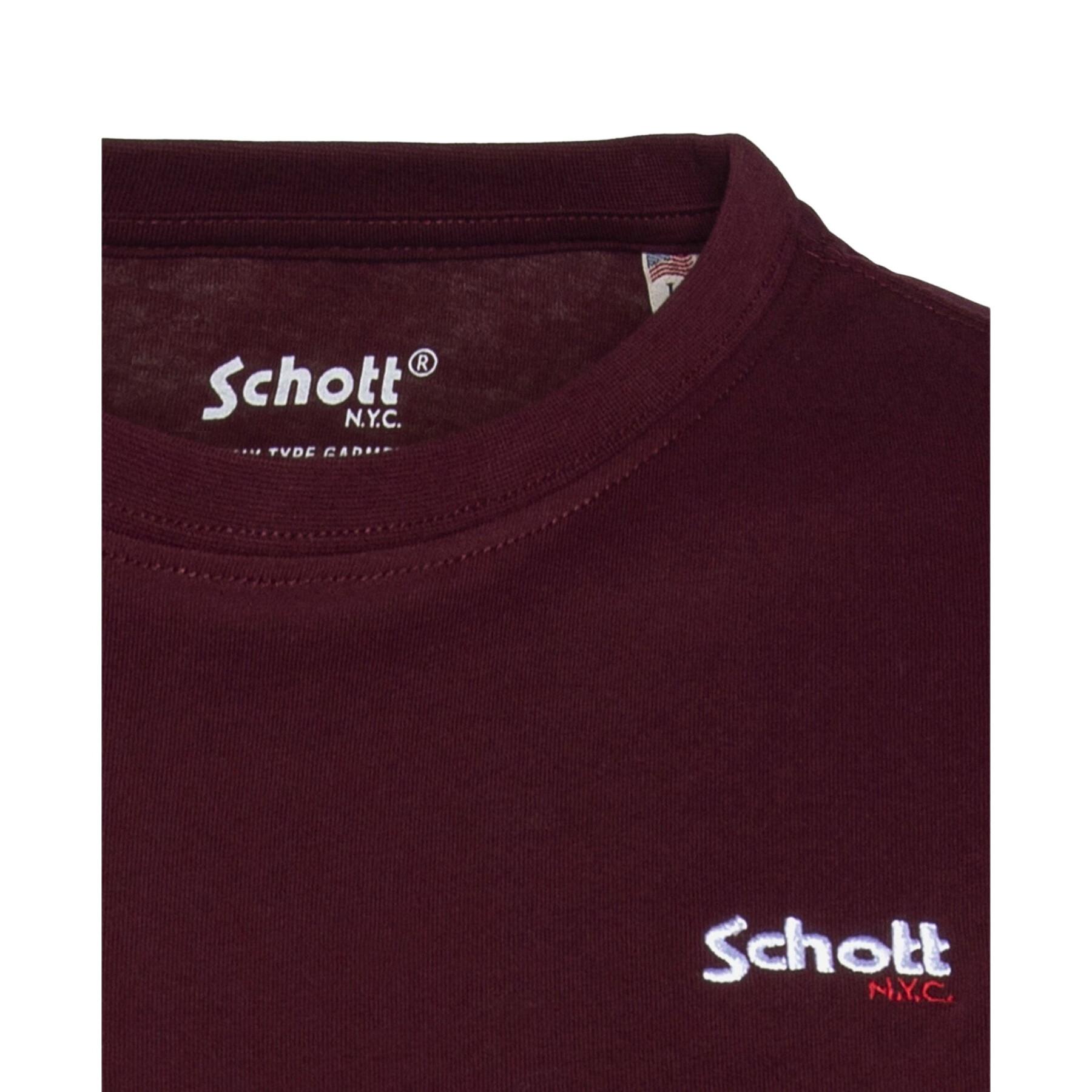 T-shirt pequena logótipo Schott casual