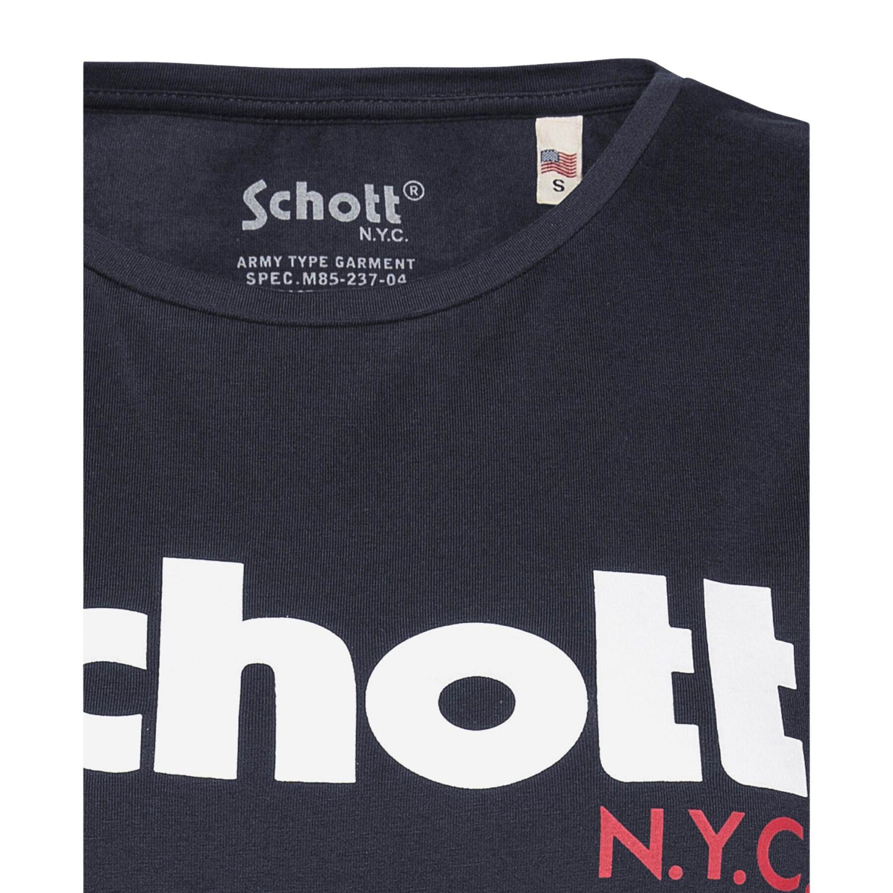T-shirt impressa feminina Schott