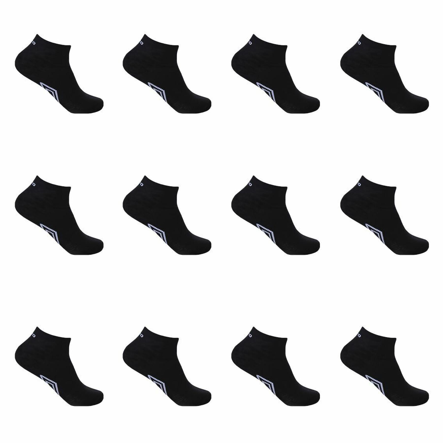Conjunto de 12 pares de meias lisas para mulheres Umbro