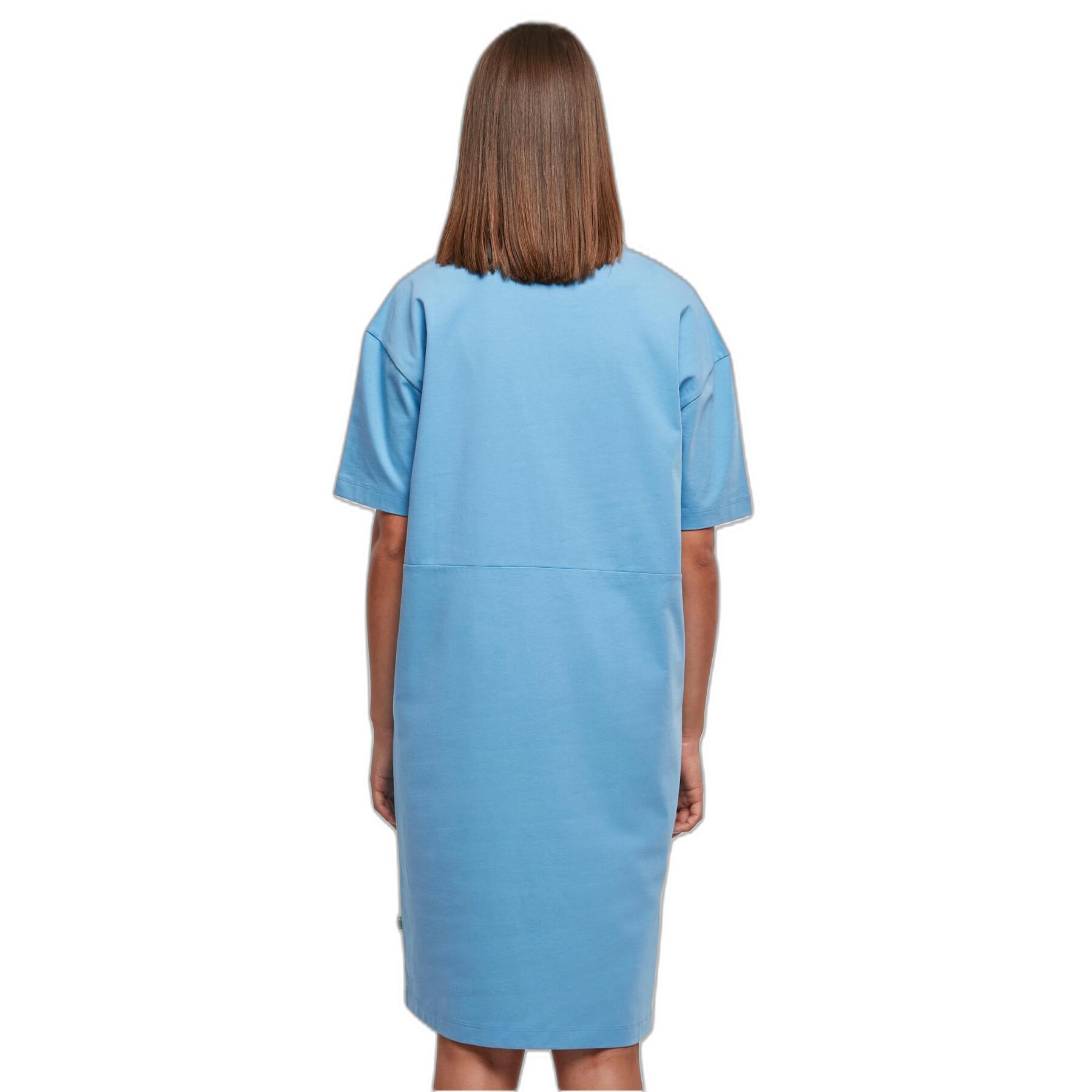 Vestido de t-shirt com corte em t-shirt de grandes dimensões para mulheres Urban Classics Organic