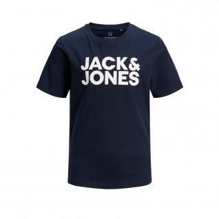 T-shirt criança colar neck Jack & Jones ecorp logo